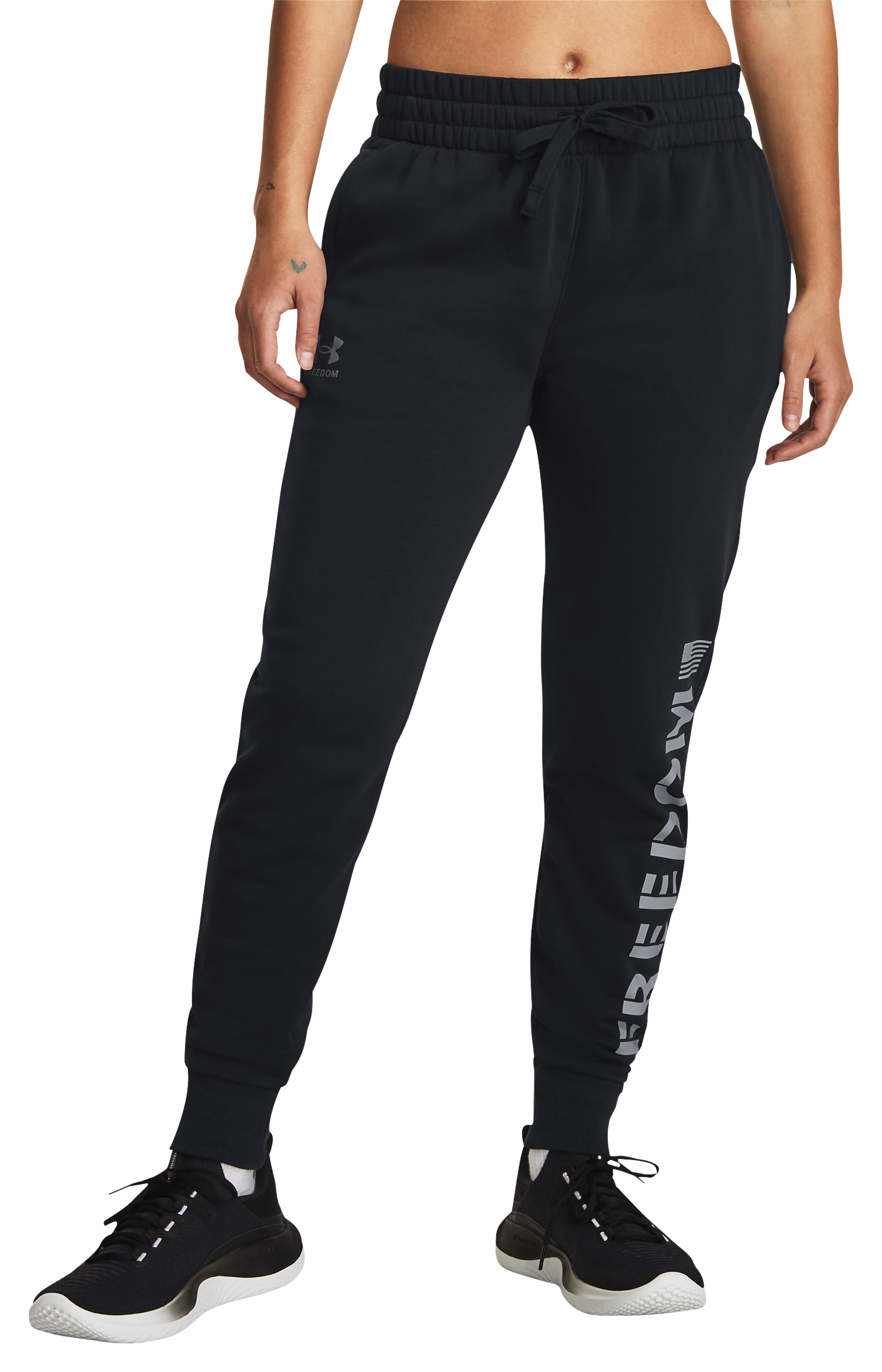 Image of Under Armour Rival Freedom Joggers for Ladies - Black/Steel - L - Regular