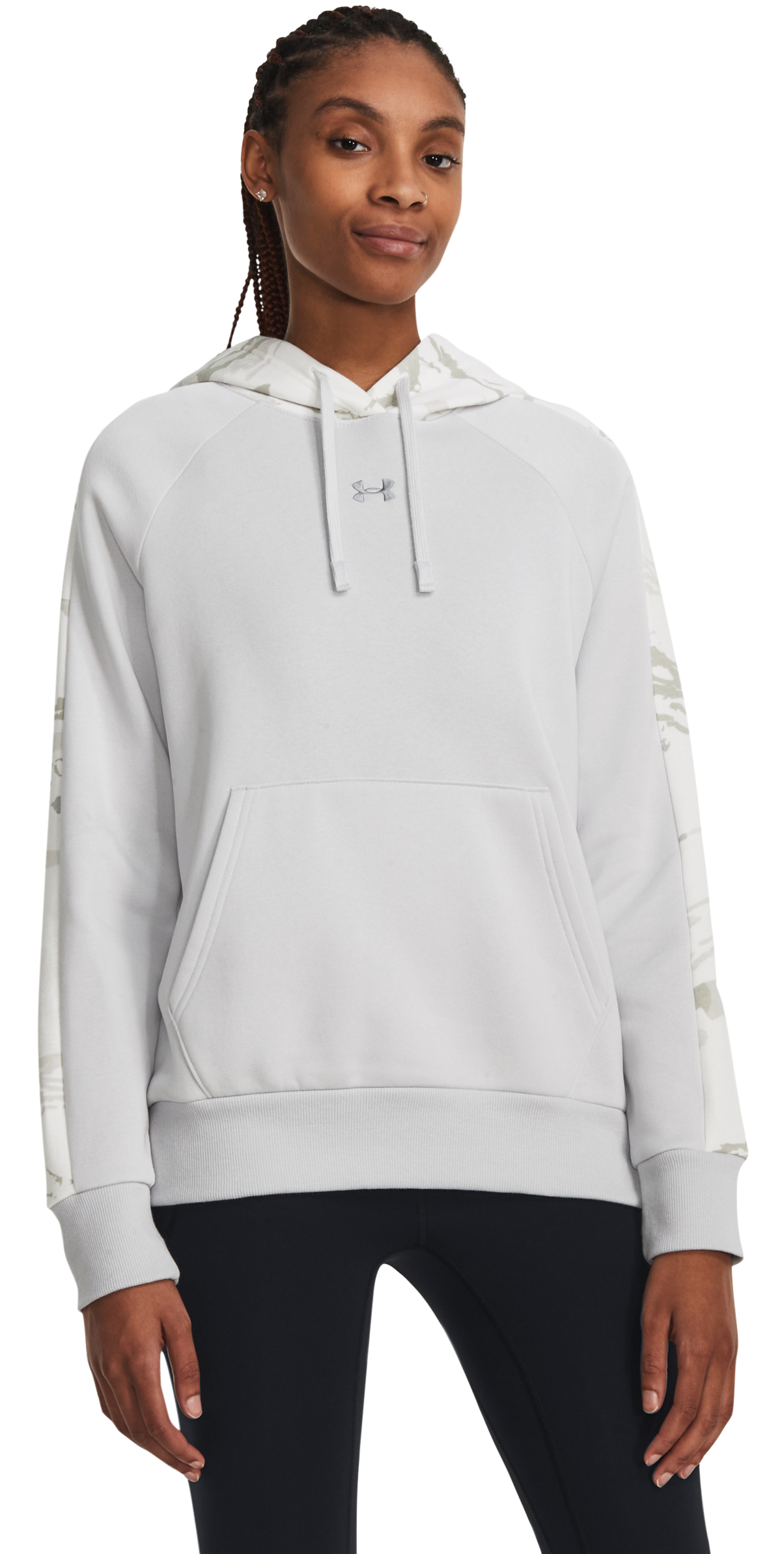 Under Armour Women's Rival Terry Hoodie Rival Pink / White