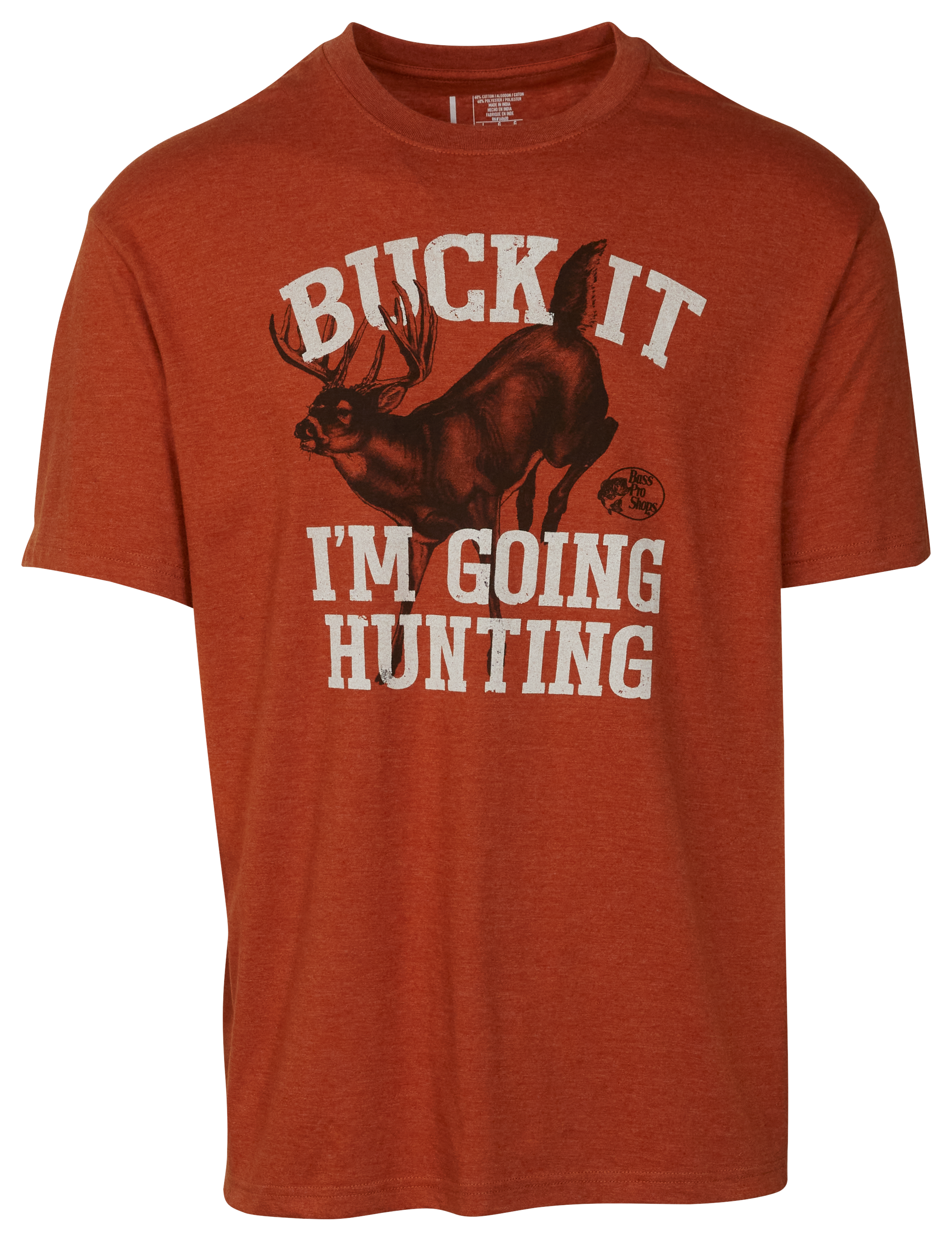 Bass Pro Shops Buck It Short-Sleeve T-Shirt for Men - Rust Heather - M
