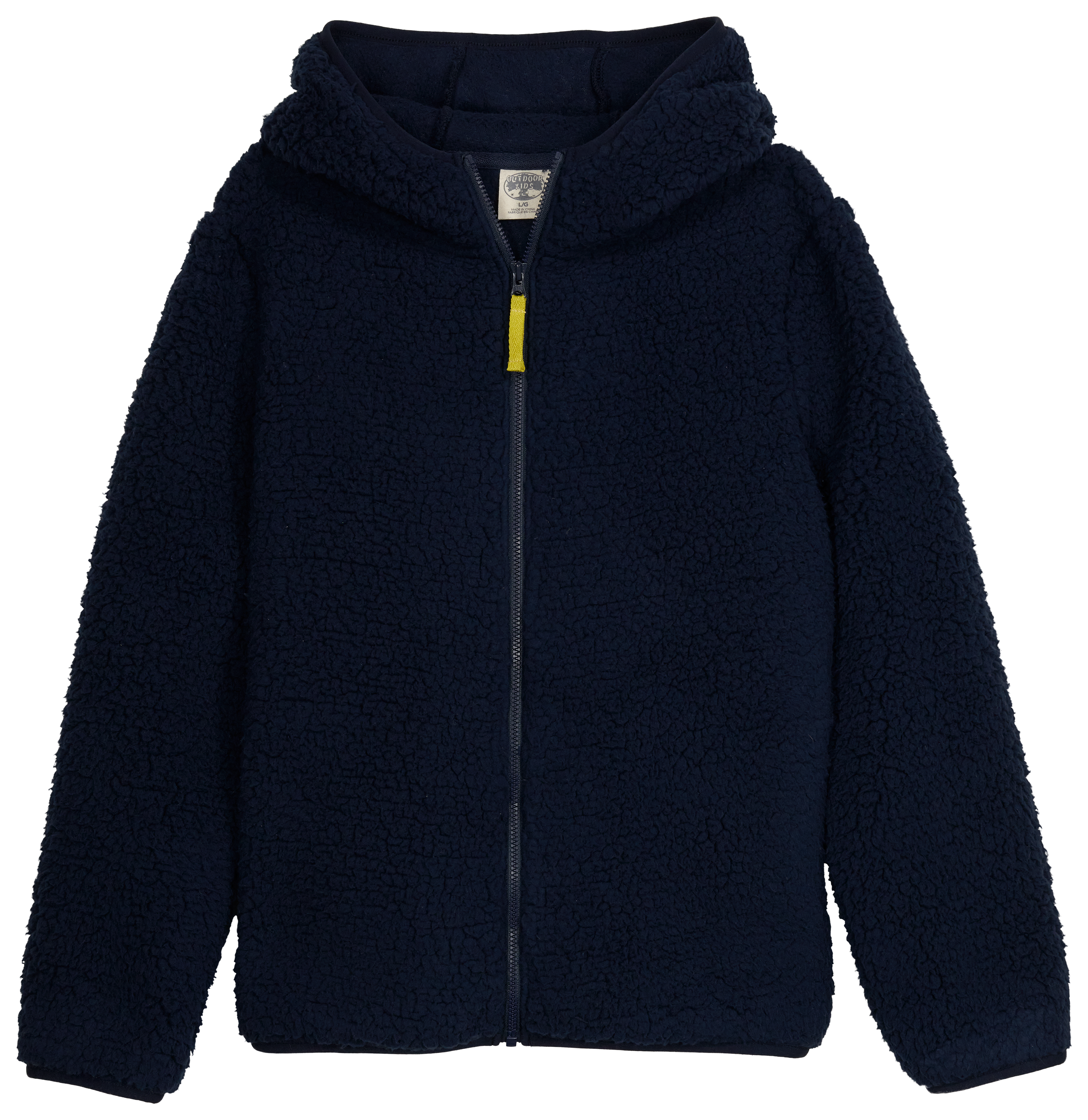 Image of Outdoor Kids Cozy Fleece Full-Zip Hoodie for Kids - Navy - S