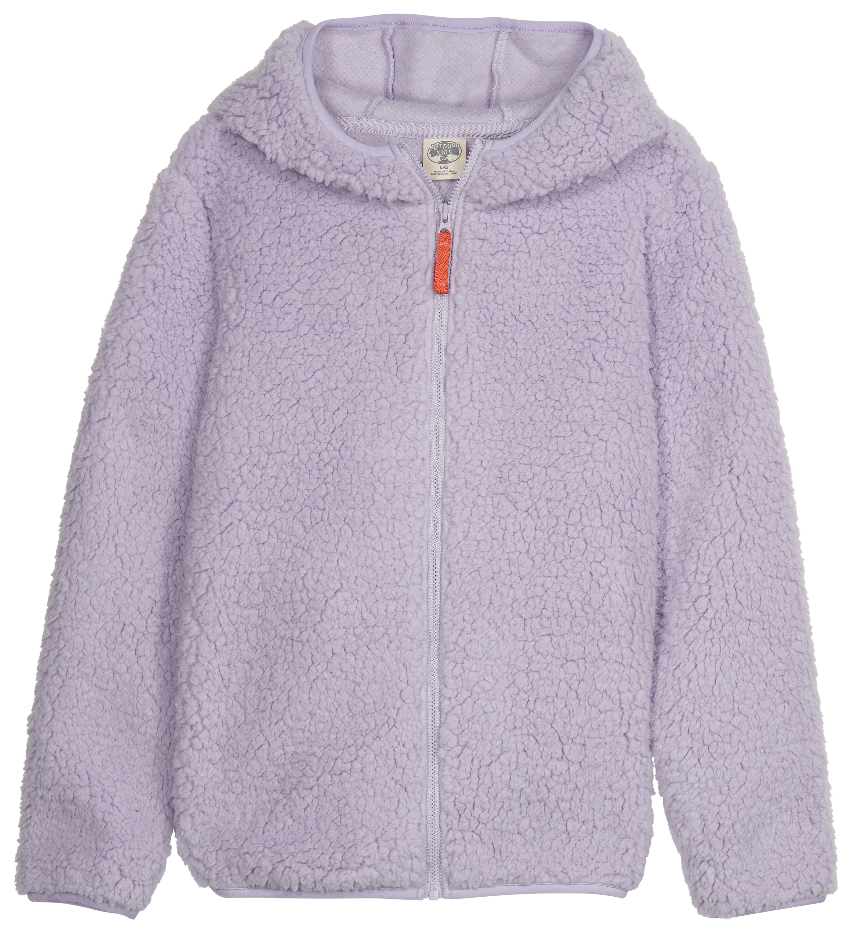 Outdoor Kids Cozy Fleece Full-Zip Hoodie for Kids - Lavender - XS