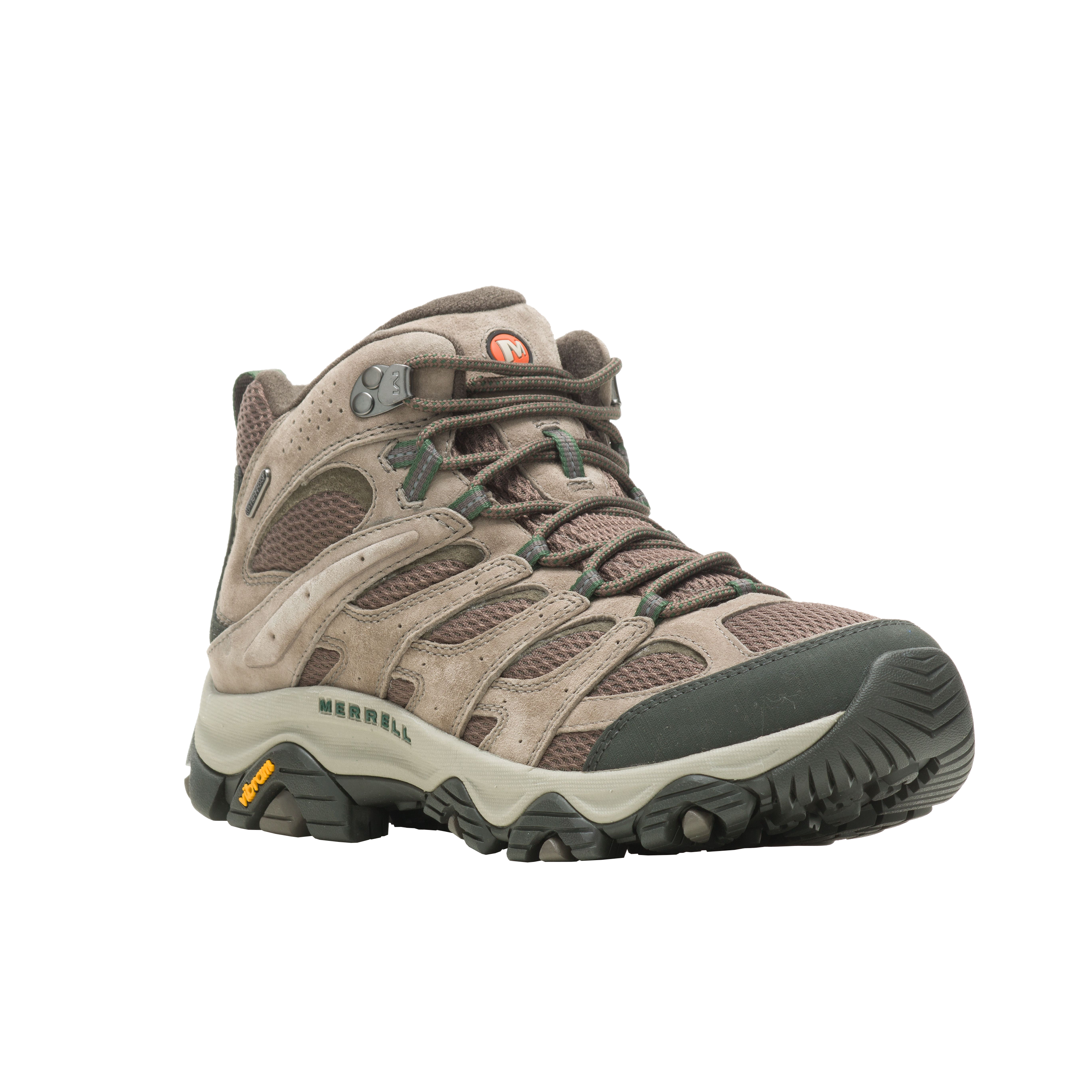 Image of Merrell Moab 3 Mid Waterproof Hiking Boots for Men - Boulder - 10M