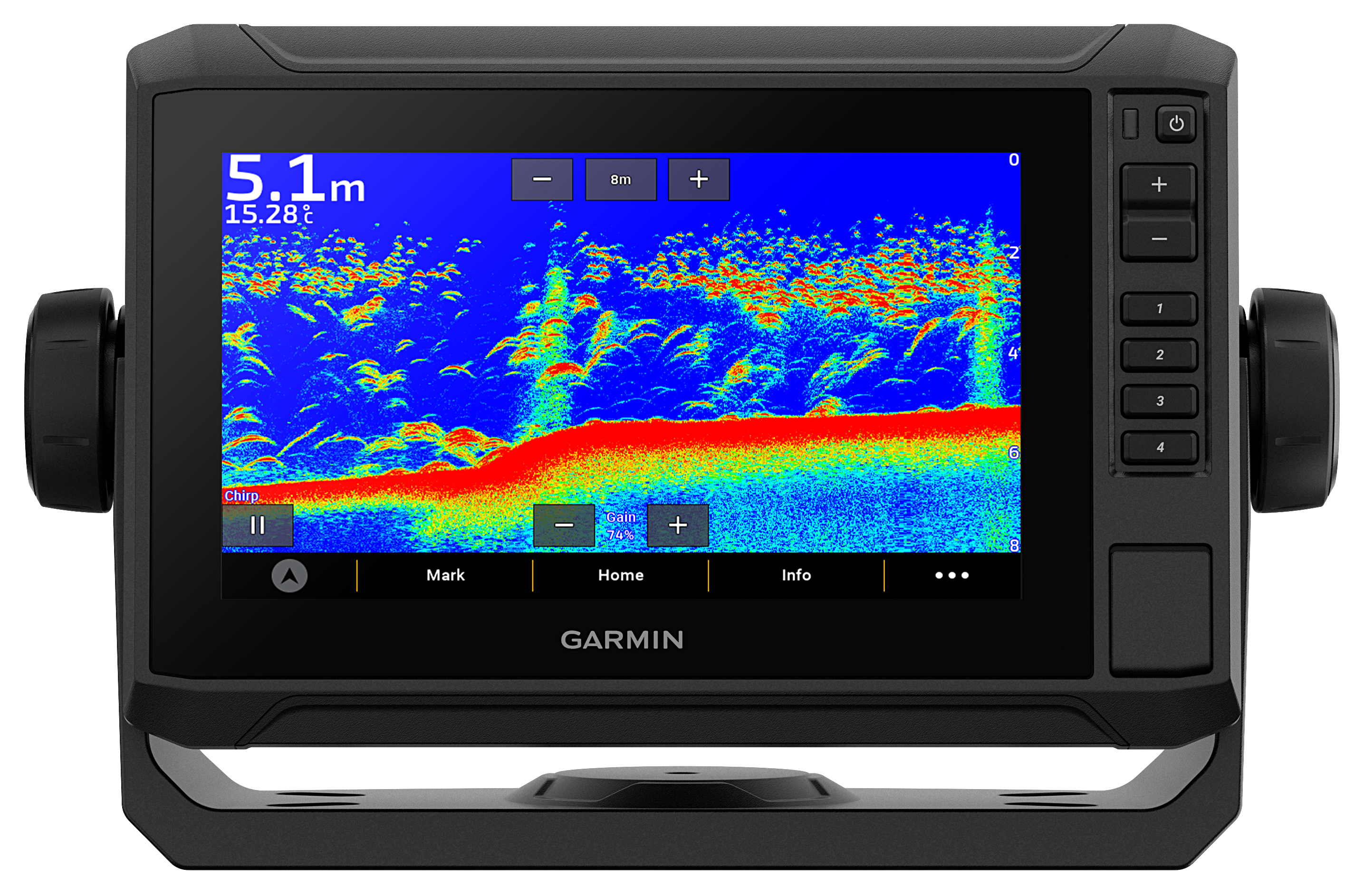 Garmin ECHOMAP UHD2 LiveScope Ice-Fishing Bundle with UHD2 93sv Fish Finder  and LiveScope Live-Sonar System