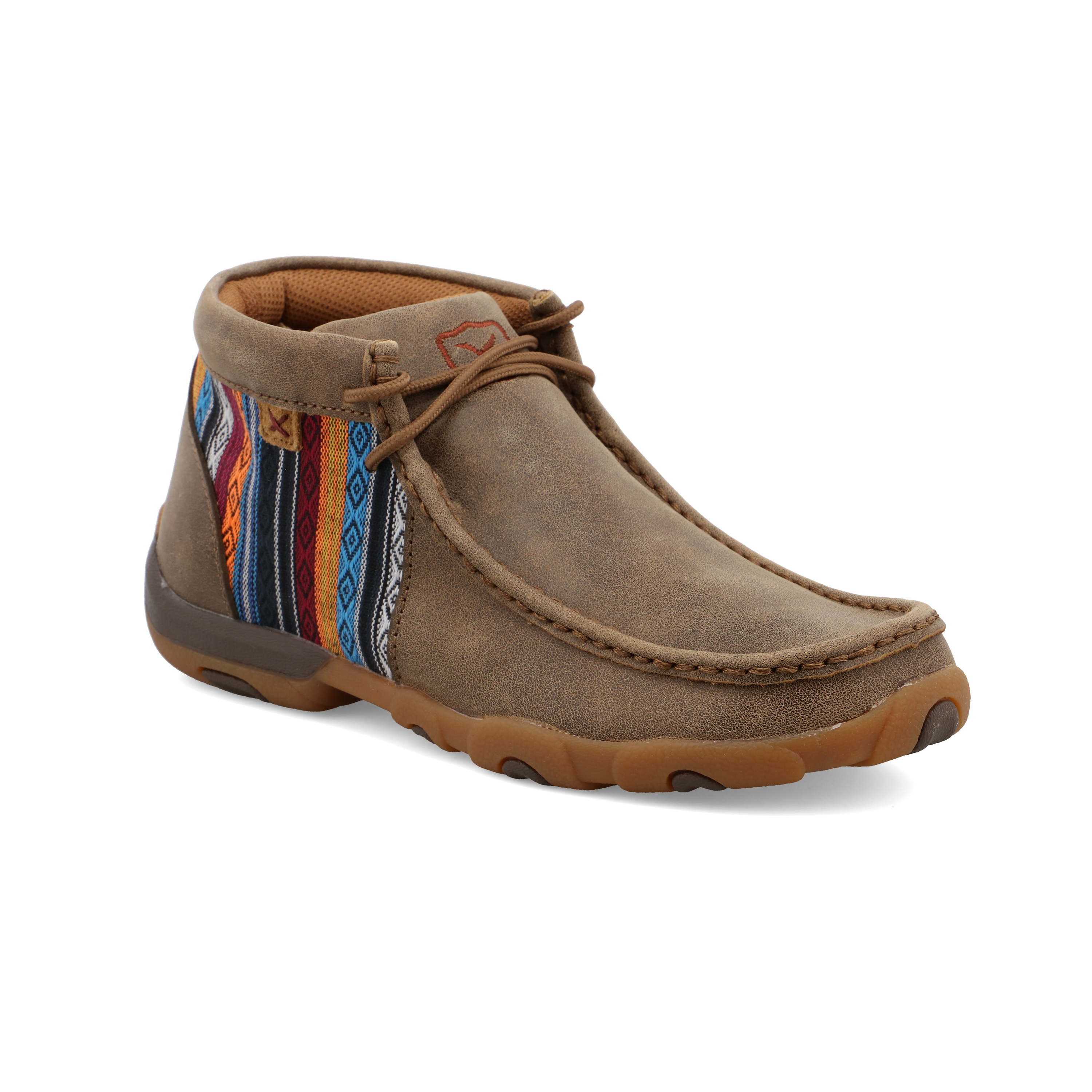 Image of Twisted X Chukka Serape Driving Moccasins for Women - Bomber/Multi
