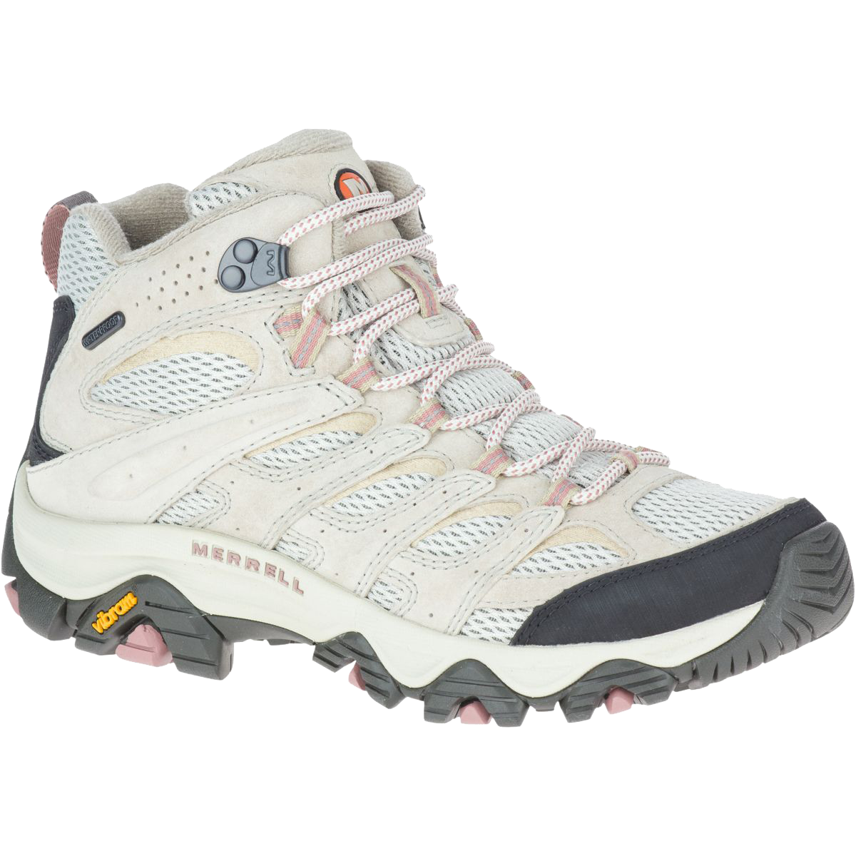 Image of Merrell Moab 3 Mid Waterproof Hiking Boots for Ladies - Aluminum - 9.5M