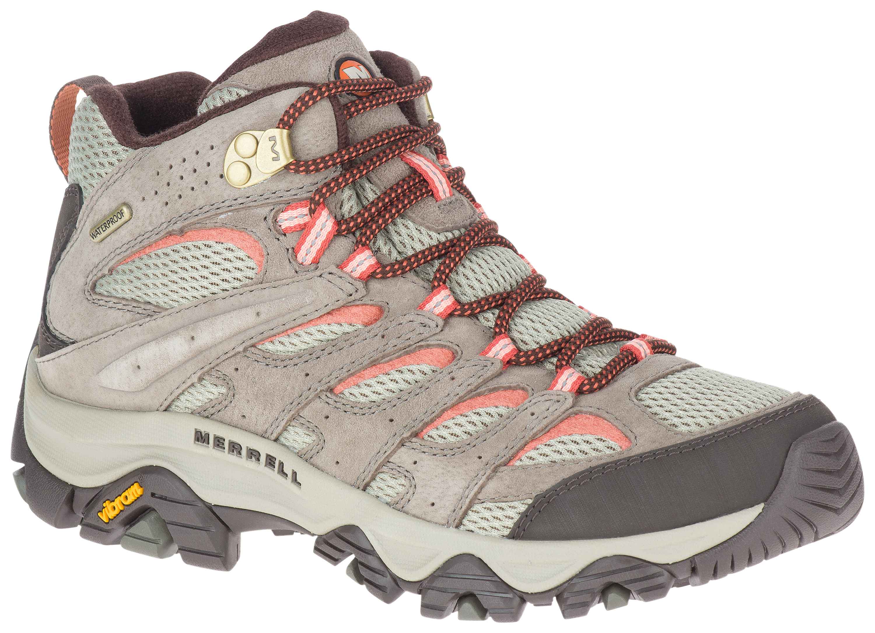 Image of Merrell Moab 3 Mid Waterproof Hiking Boots for Ladies - Bungee Cord - 7W