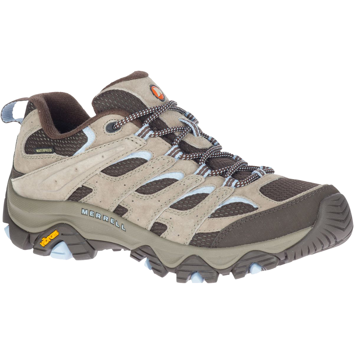 Image of Merrell Moab 3 Low Waterproof Hiking Shoes for Ladies - Brindle - 5M