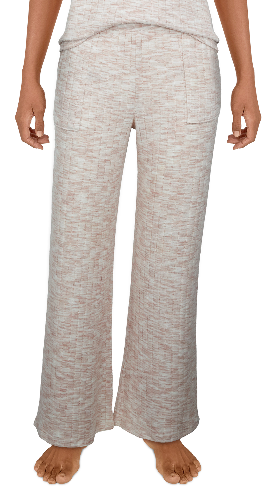 Natural Reflections Sweater-Knit Wide-Leg Lounge Pants for Ladies
