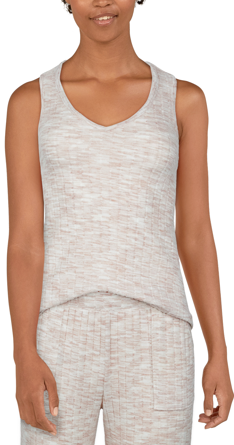 Natural Reflections Space Dye Ribbed Racerback Tank