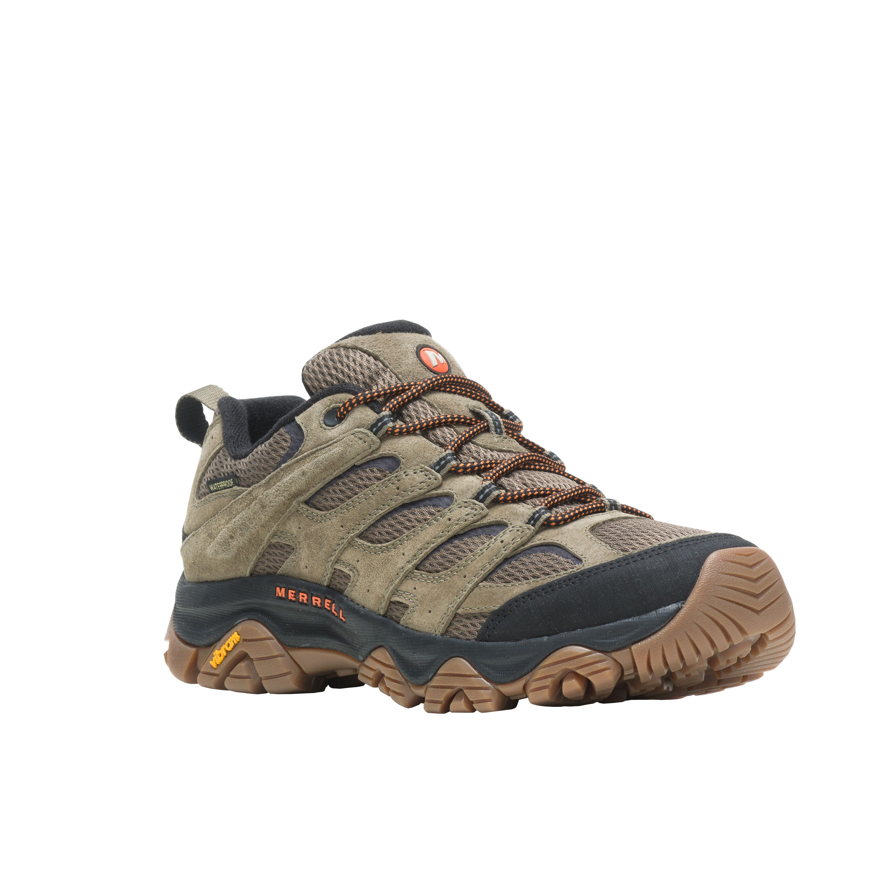 Image of Merrell Moab 3 Low-Top Hiking Shoes for Men - Olive/Gum - 7M