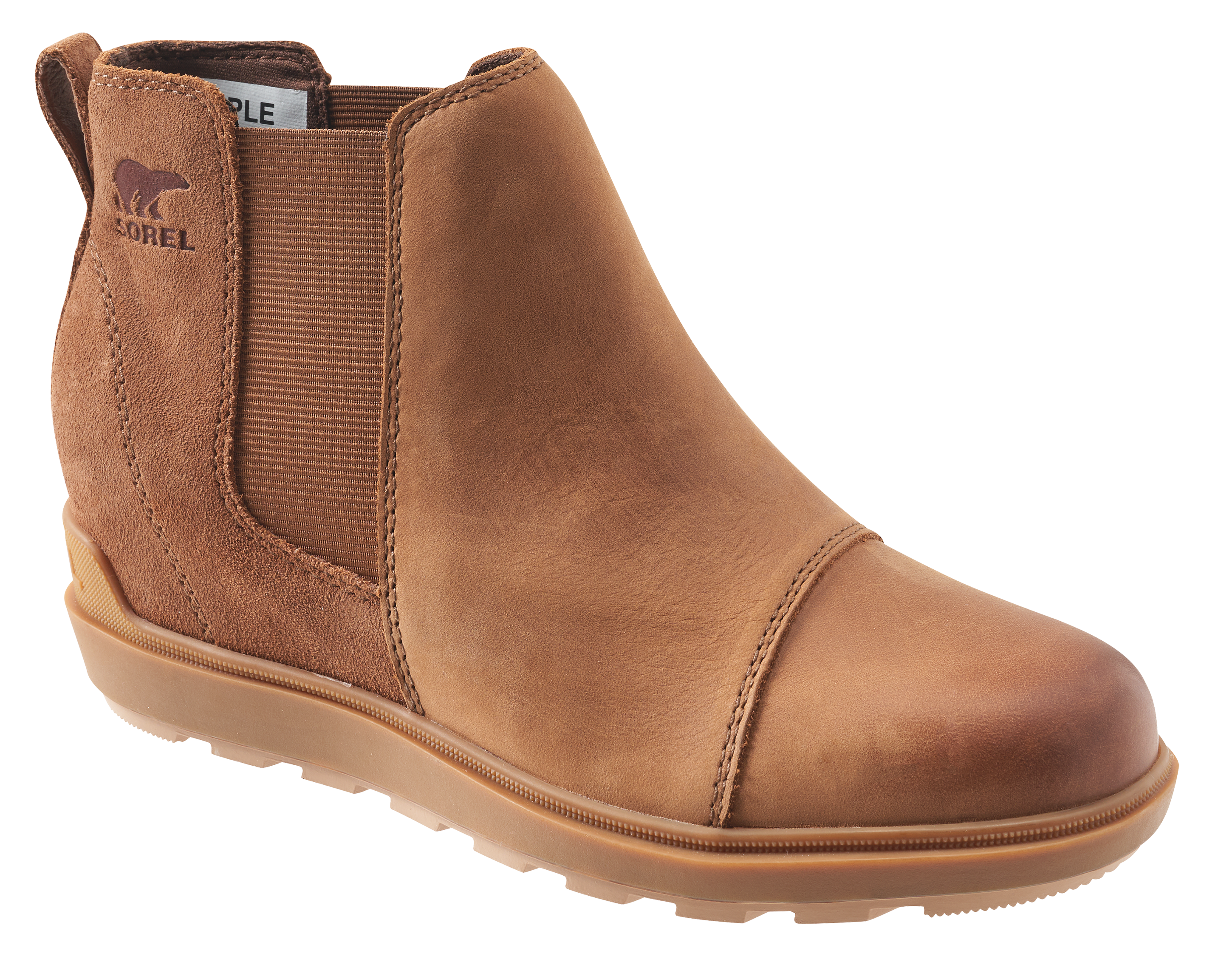 Image of Sorel Evie II Chelsea Bootie Pull-On Ankle Boots for Ladies - Taffy/Gum