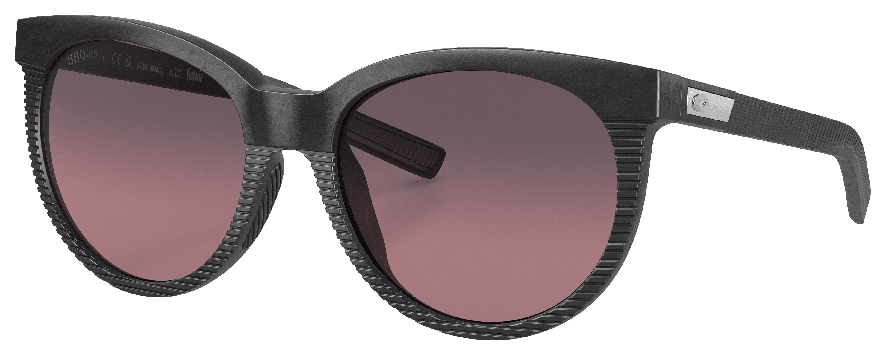 Image of Costa Del Mar Victoria 580G Mirror Glass Polarized Sunglasses - Gray/Gray - Large