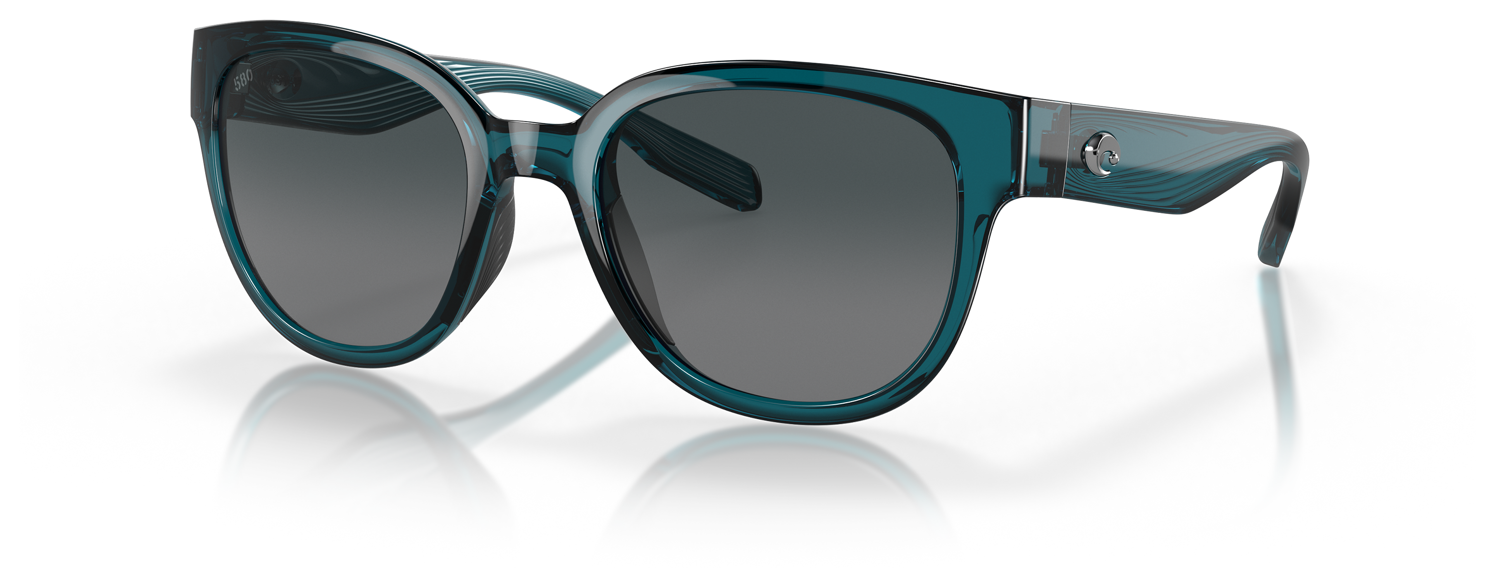 Image of Costa Del Mar Salina 580G Glass Polarized Sunglasses for Ladies - Teal/Gray Gradient - X-Large