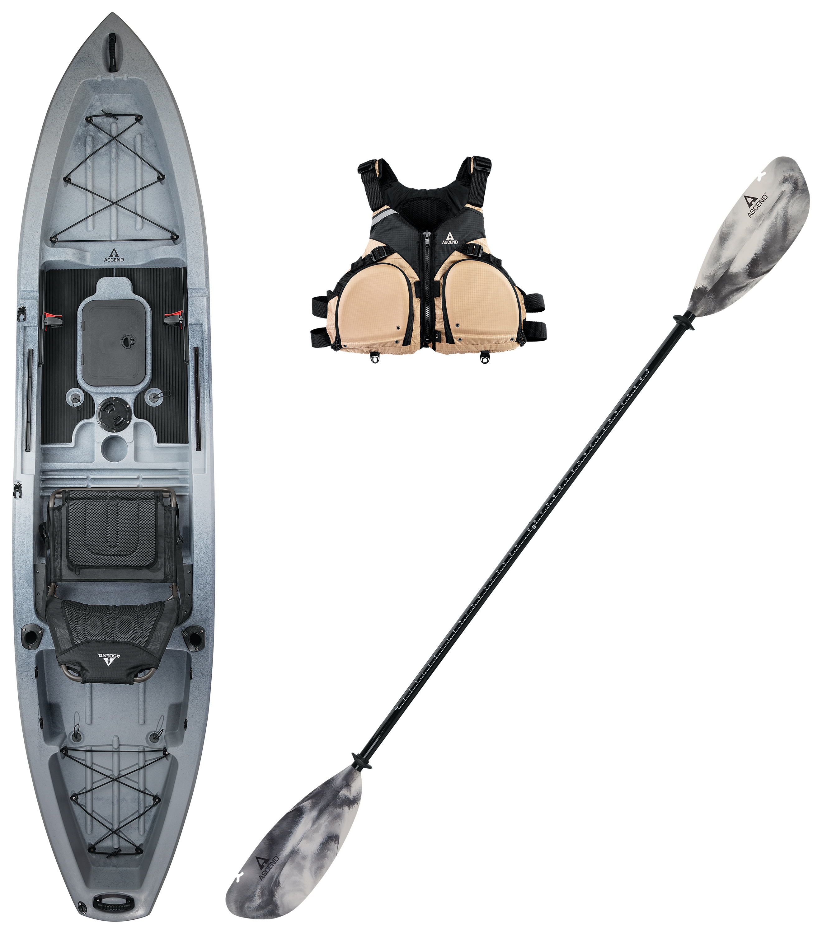 Ascend 133x Freshwater Tournament Fishing Kayak Package