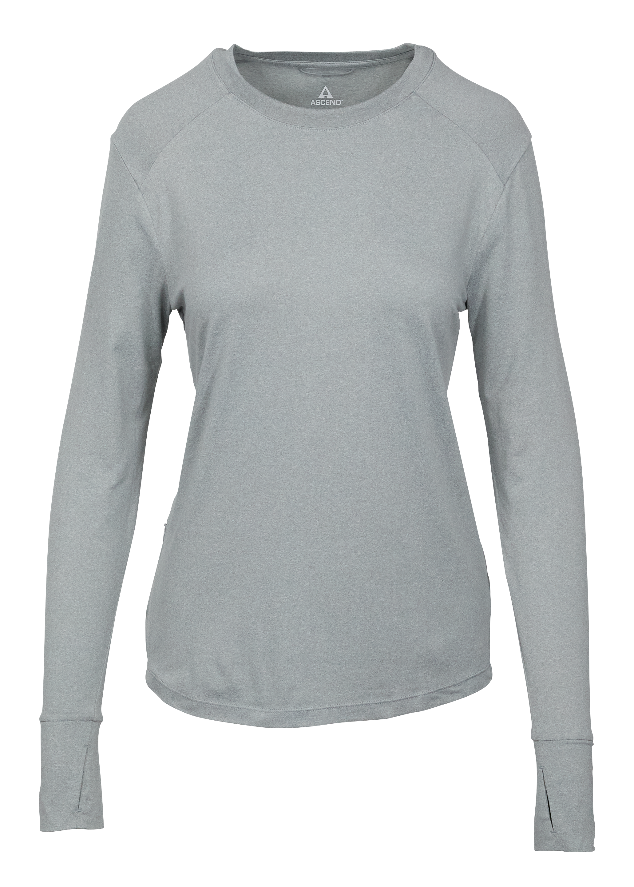 Image of Ascend Evolve Performance Long-Sleeve Crew Shirt for Ladies - Monument - XL