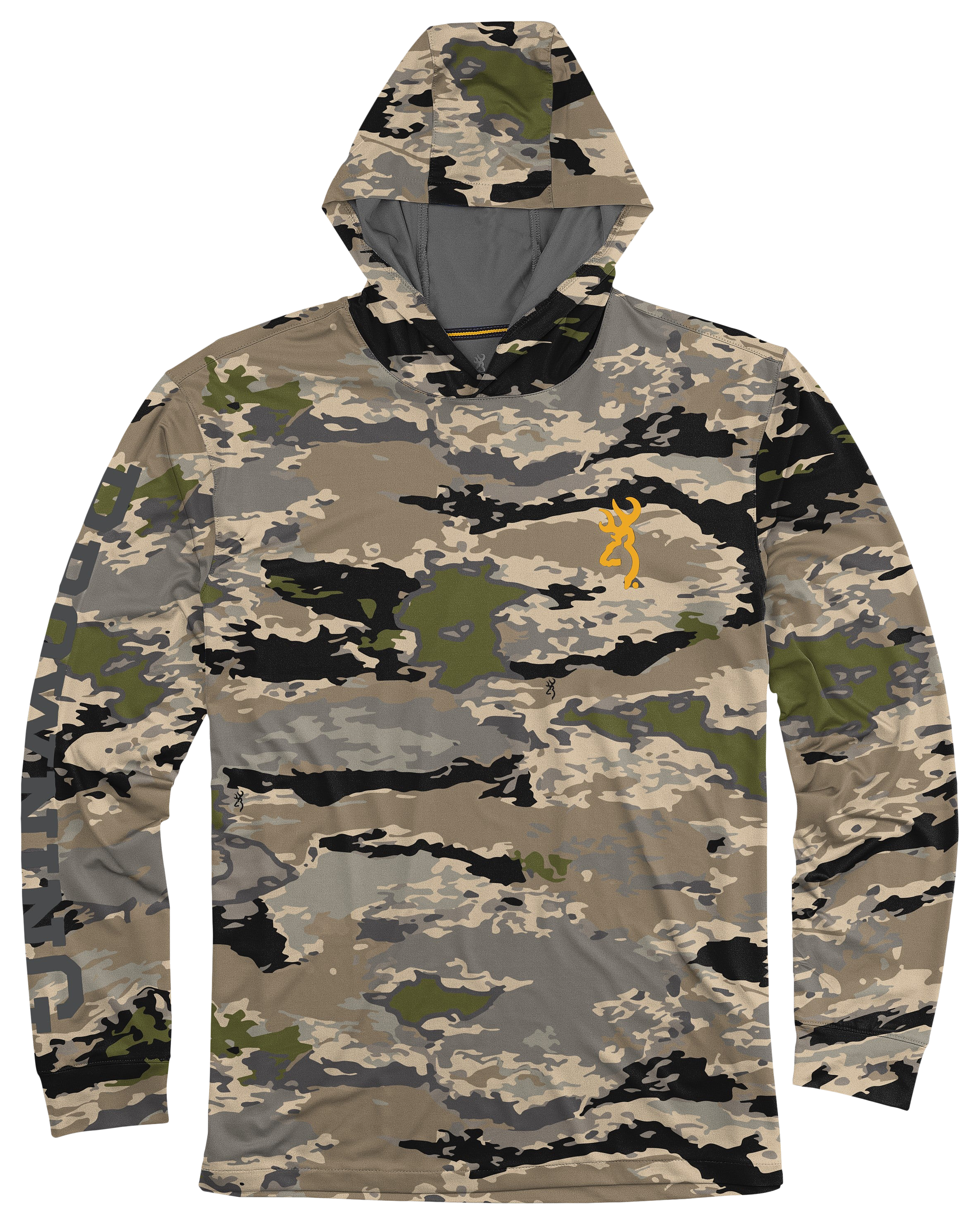 Image of Browning Hooded Long-Sleeve Tech Shirt for Men - Browning OVIX - XL