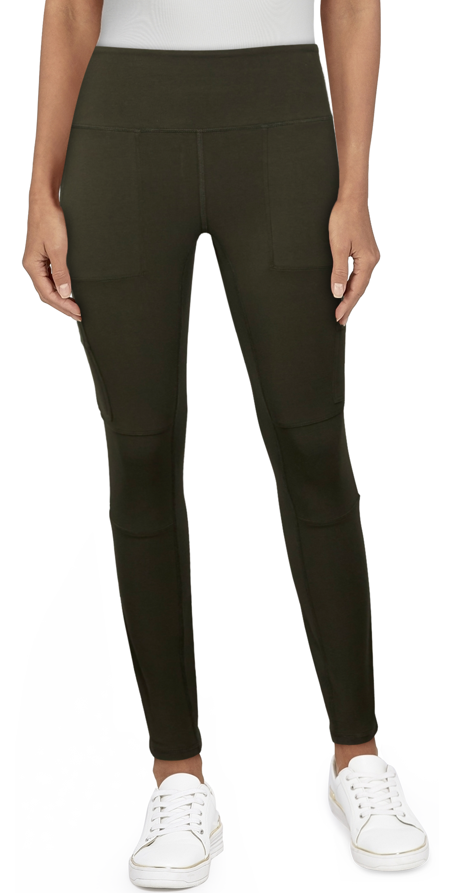 Image of Natural Reflections Knit Utility Leggings for Ladies - Forest Night - XS