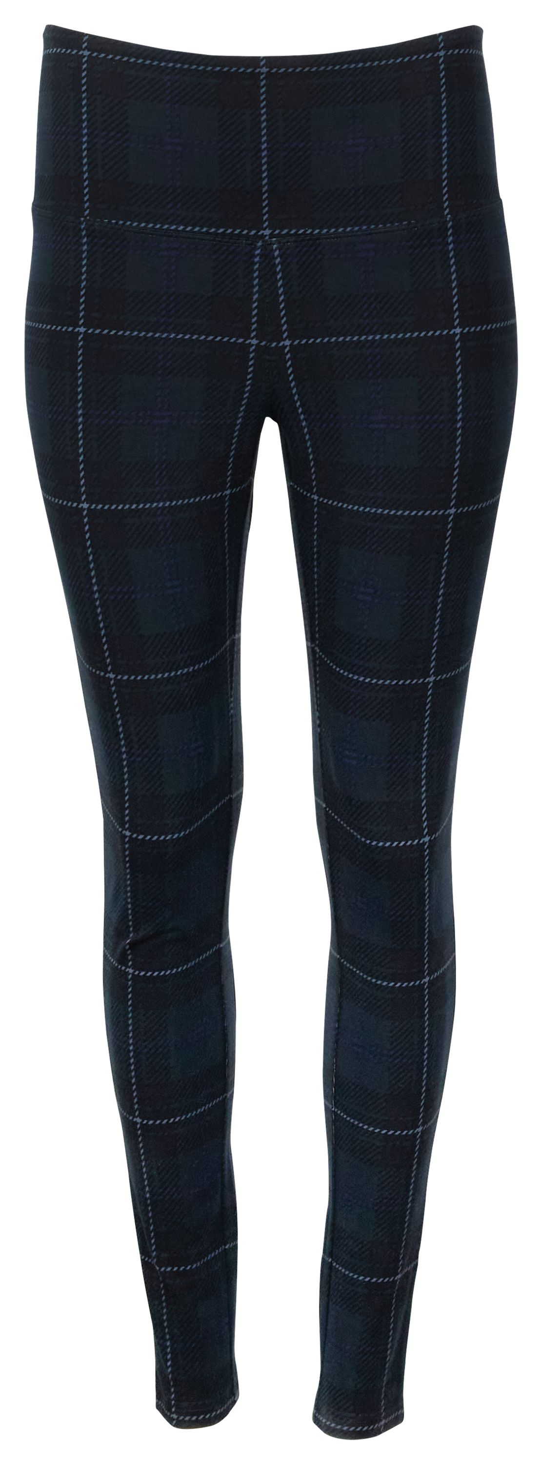 Image of Natural Reflections Knit Leggings - Navy Plaid