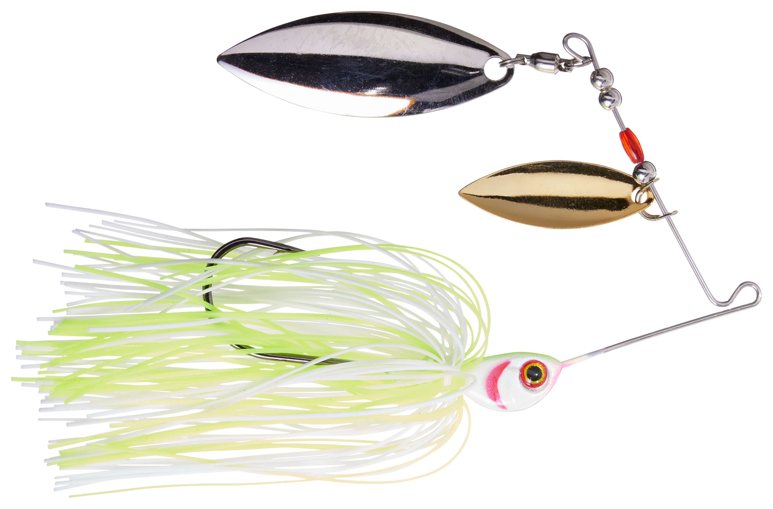 Bass Pro Shops Tourney Special Double Willow Spinnerbait - White/Chartreuse - 3/8 oz
