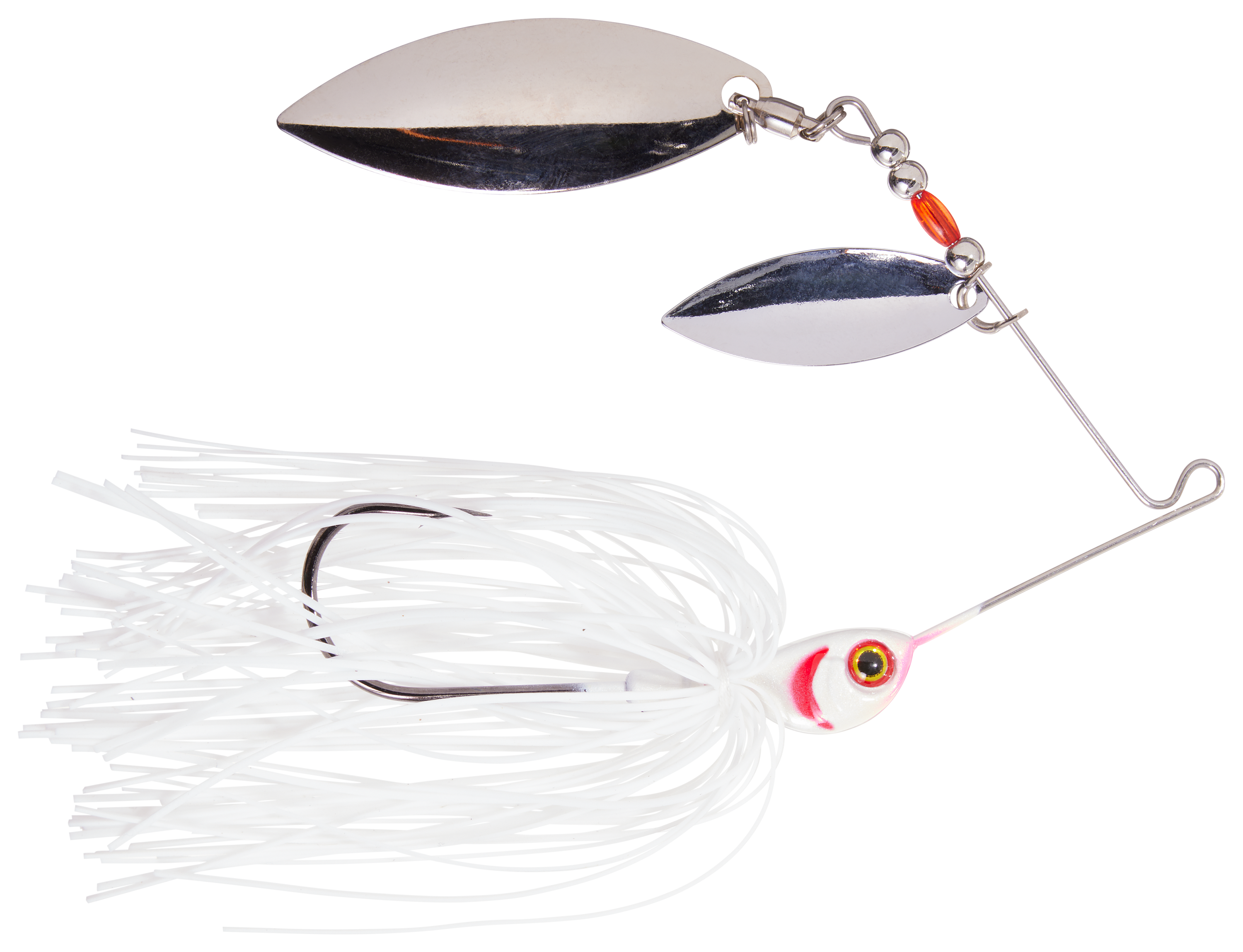 Bass Pro Shops Tourney Special Double Willow Spinnerbait - White - 1/4 oz