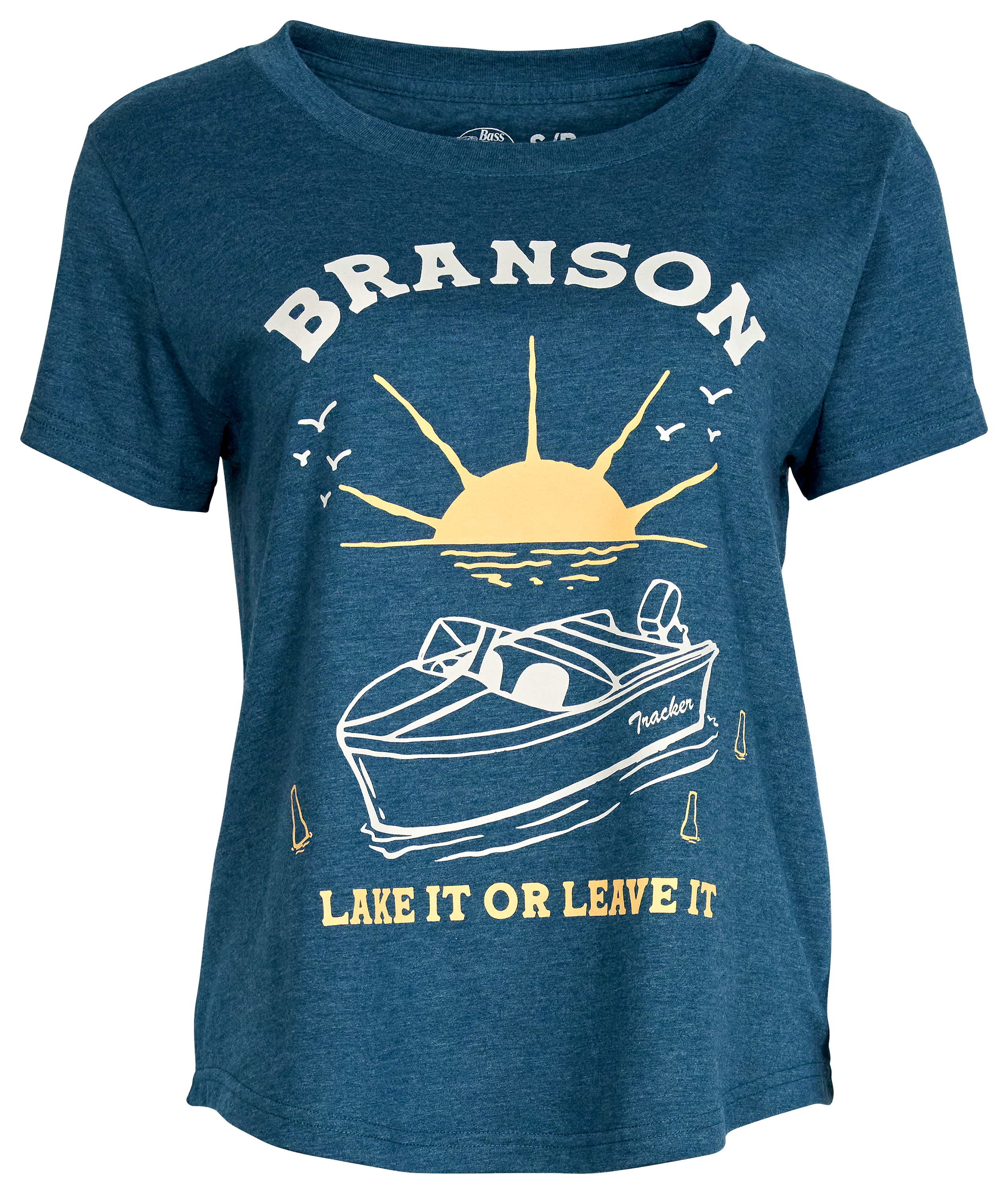 Image of Bass Pro Shops Branson Lake It or Leave It Short-Sleeve T-Shirt for Ladies - Deep Sea Heather - XL