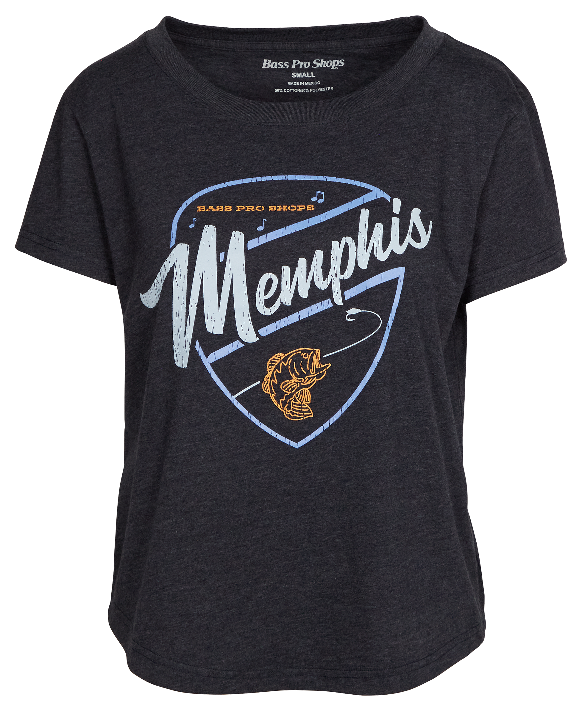 BASS PRO SHOPS Guitar Pick Memphis Short-Sleeve T-Shirt for Ladies