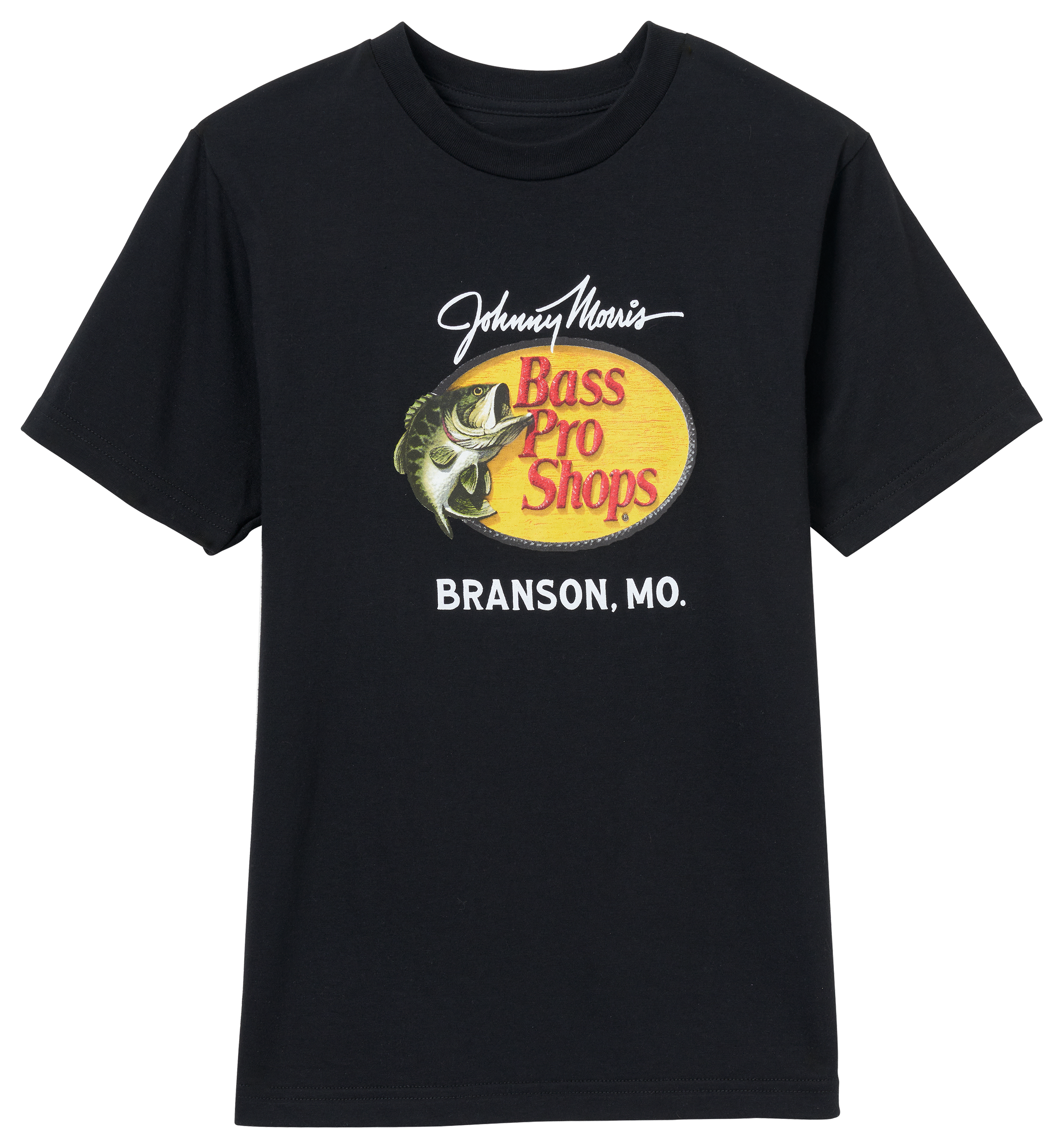 Image of Bass Pro Shops Branson Woodcut Logo Short-Sleeve T-Shirt for Kids - Black - M