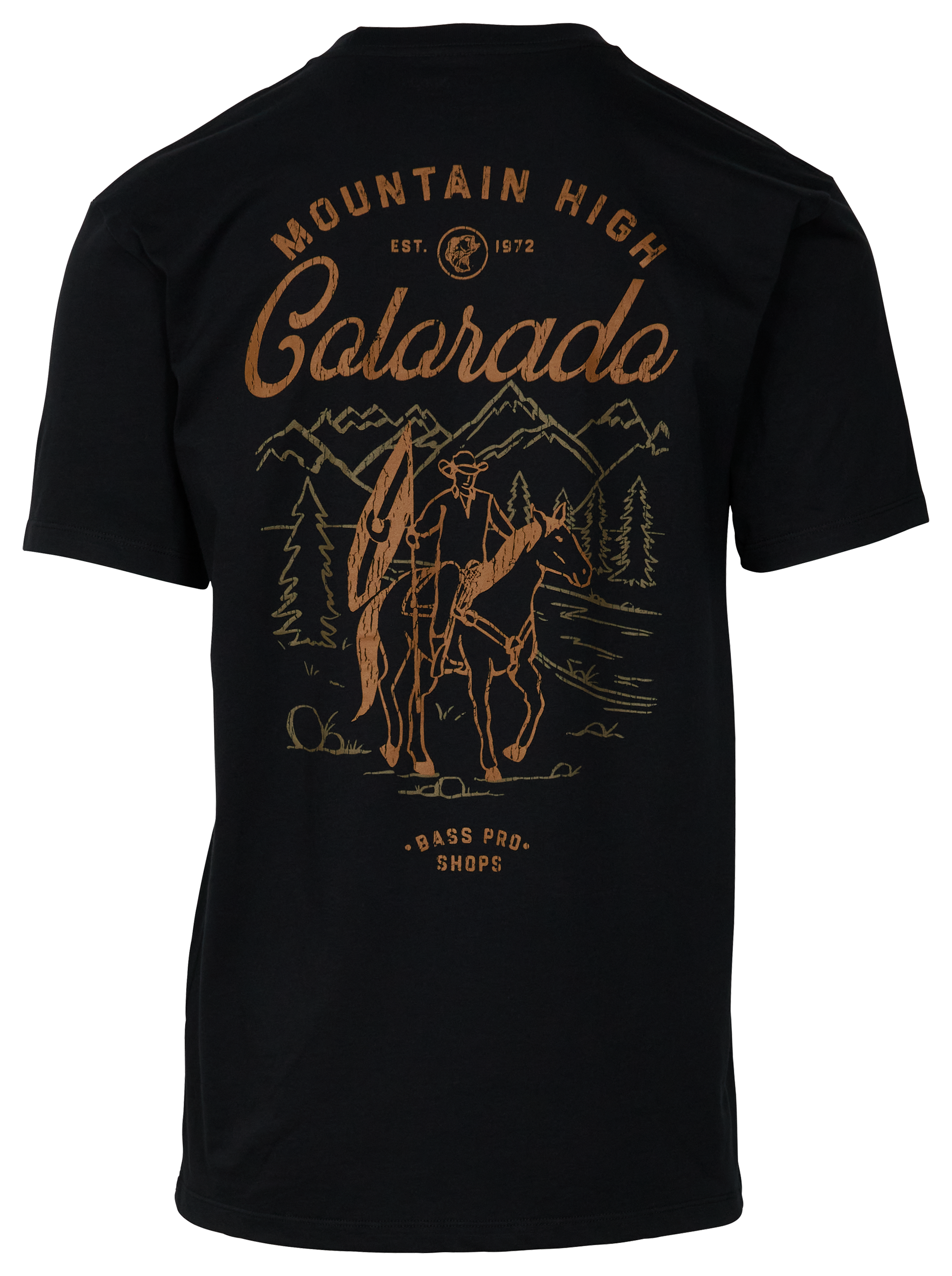 Image of Bass Pro Shops Colorado Mountain High Short-Sleeve T-Shirt for Men - Black - M