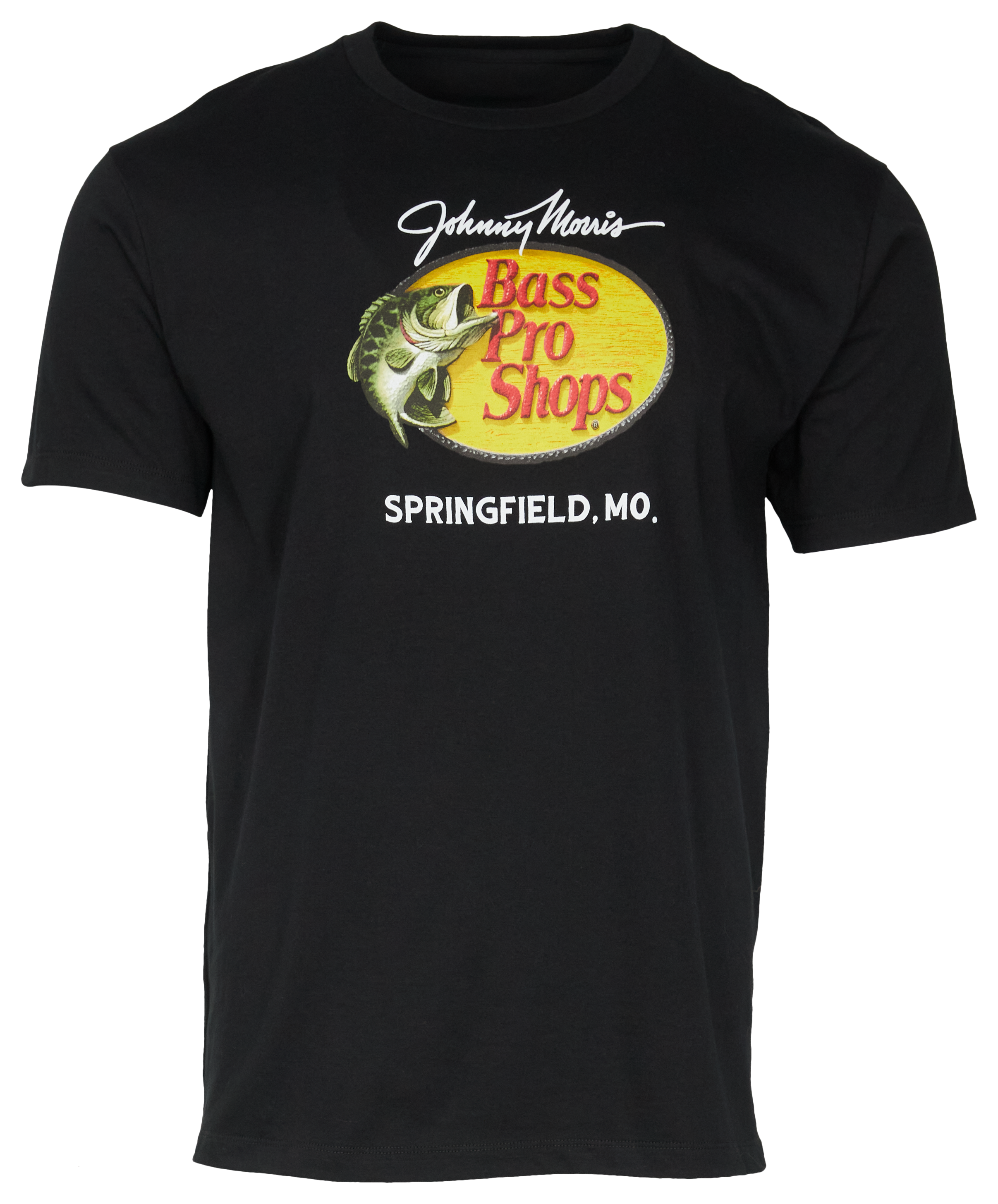Image of Bass Pro Shops Springfield Woodcut Short-Sleeve T-Shirt for Men - Black - XL