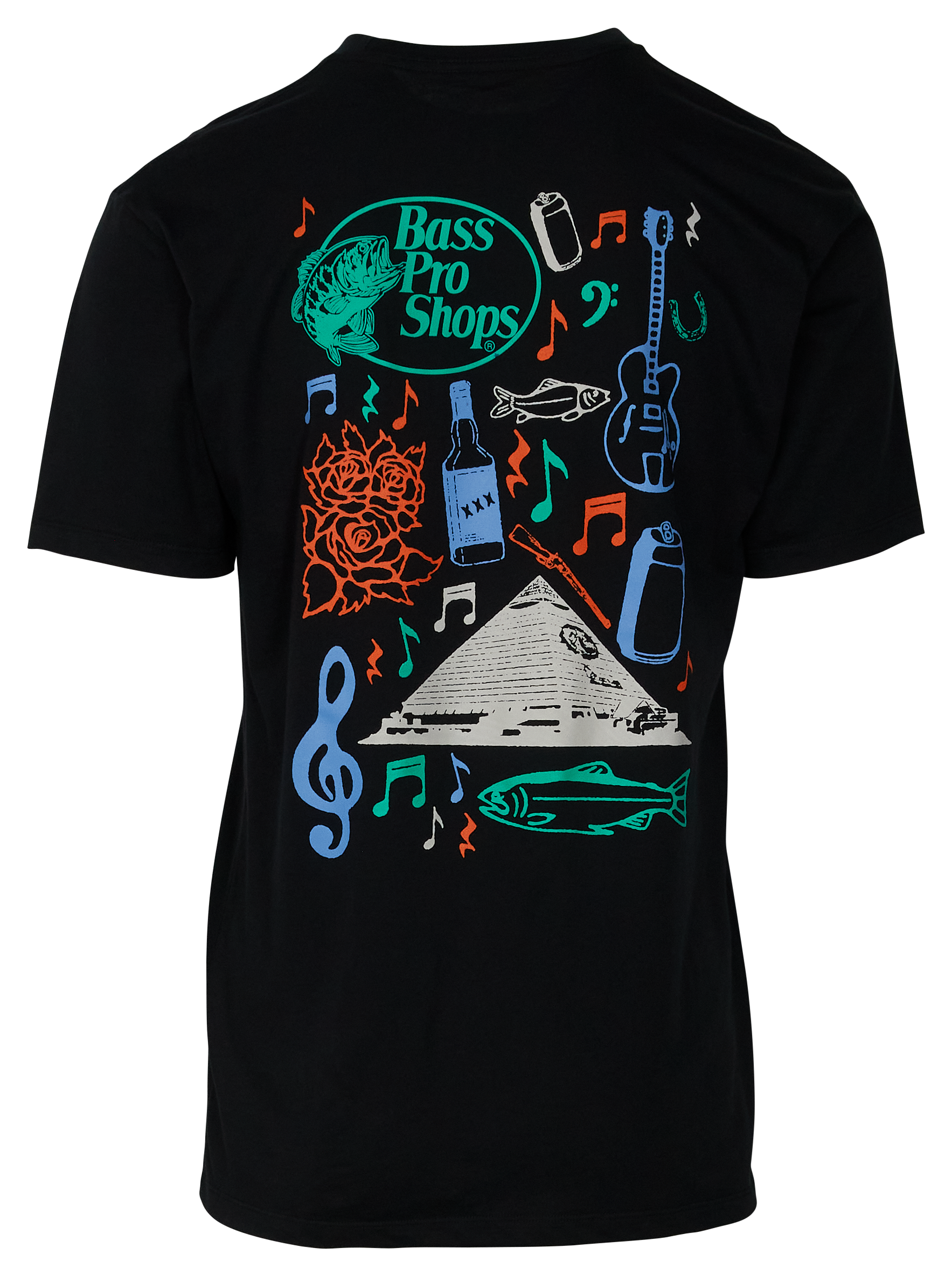 Bass Pro Shops Memphis Icons Short-Sleeve T-Shirt for Men - Black - L
