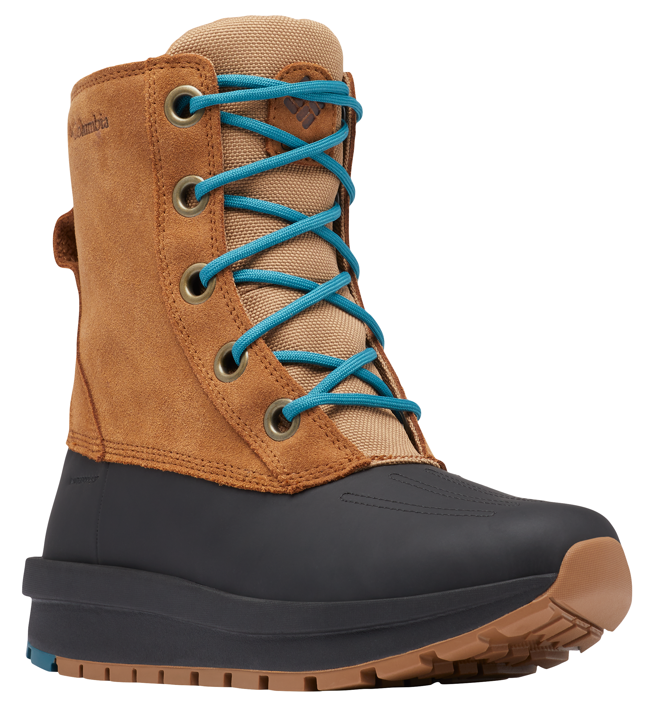 Image of Columbia Moritza Shield Insulated Waterproof Duck Boots for Ladies - Elk/River Blue - 6.5M