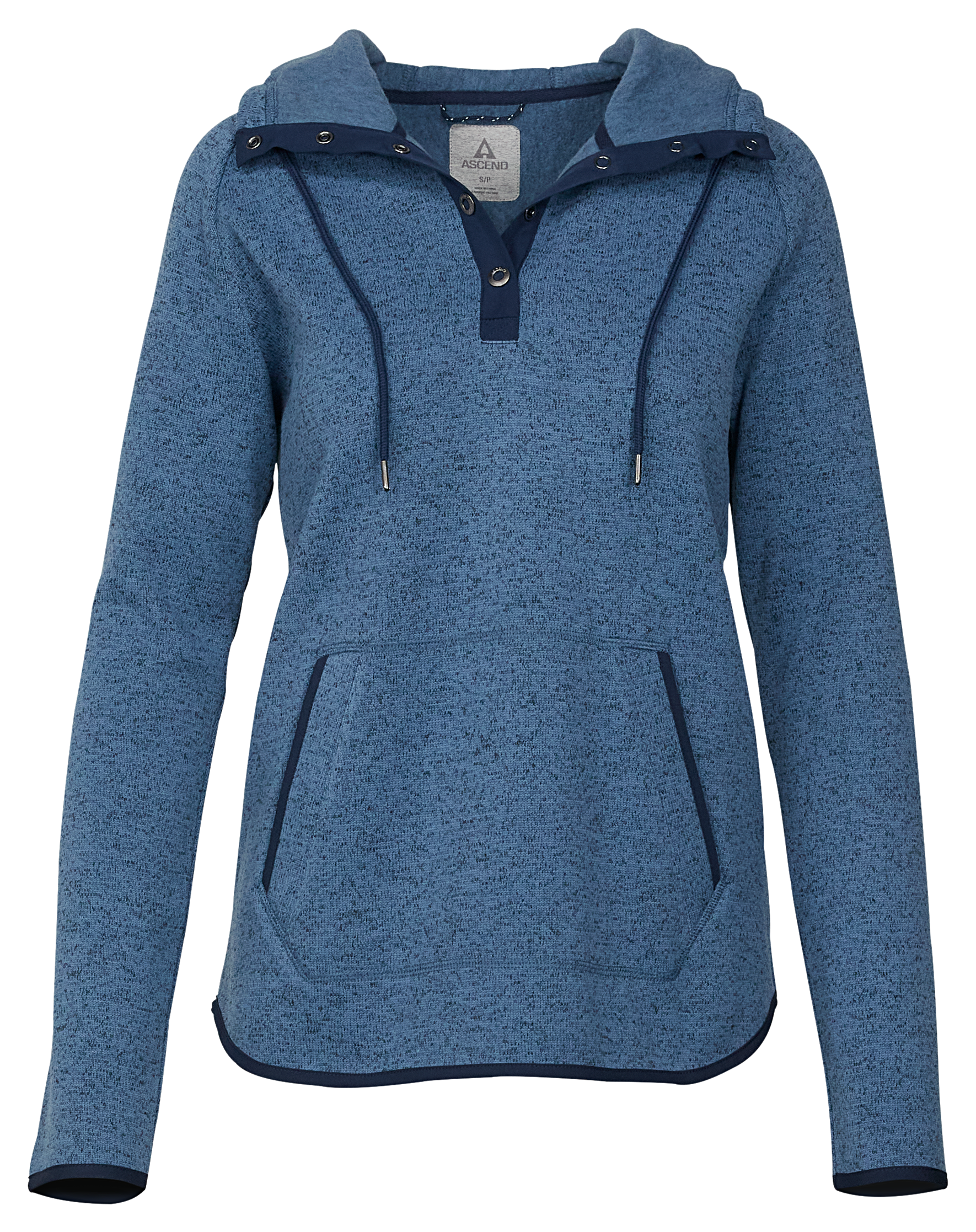 Image of Ascend Expedition Recycled Fleece Long-Sleeve Hoodie for Ladies - Coronet Blue/Dress Blue - XS