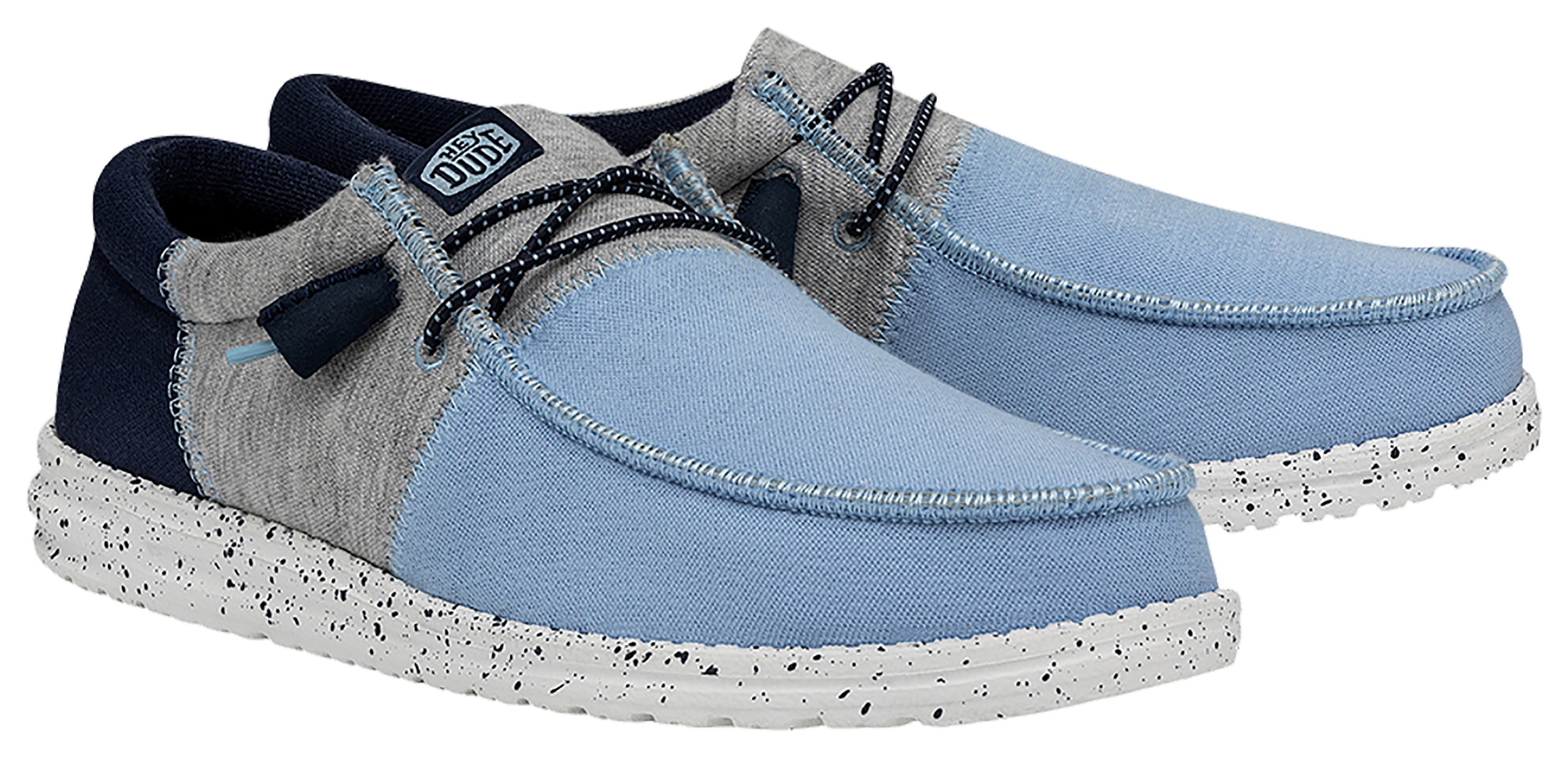 Image of HEYDUDE Wally Tri Varsity Casual Shoes for Men - Light Blue - 9M