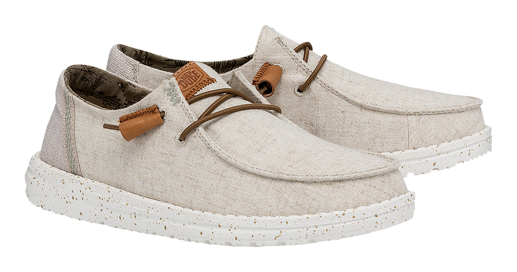 HEYDUDE Wendy Textured Canvas Shoes for Ladies