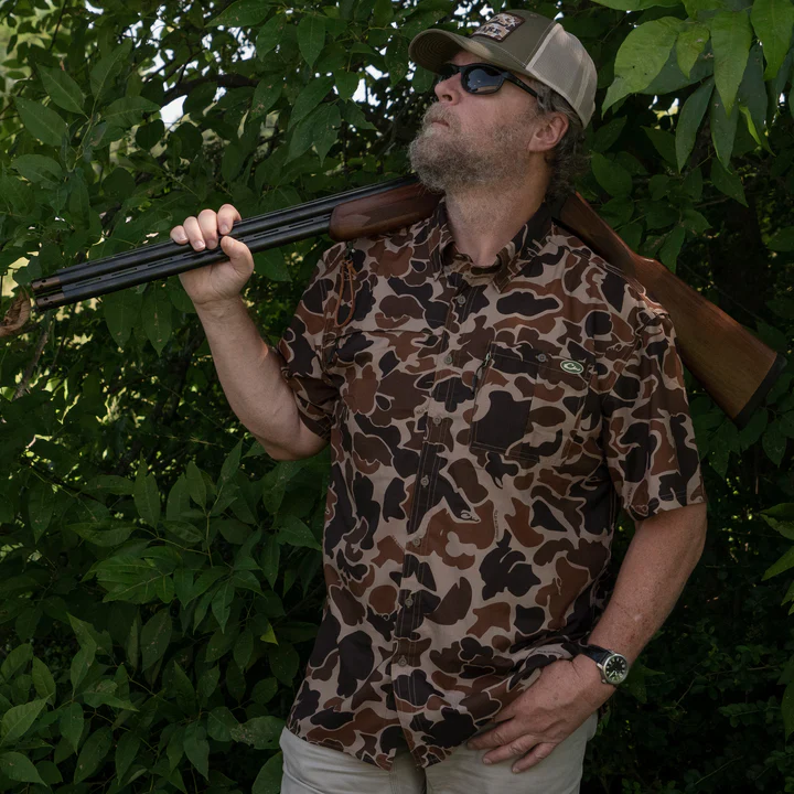 DRAKE Waterfowl 8-Shot Flyweight Short-Sleeve Shirt Old School