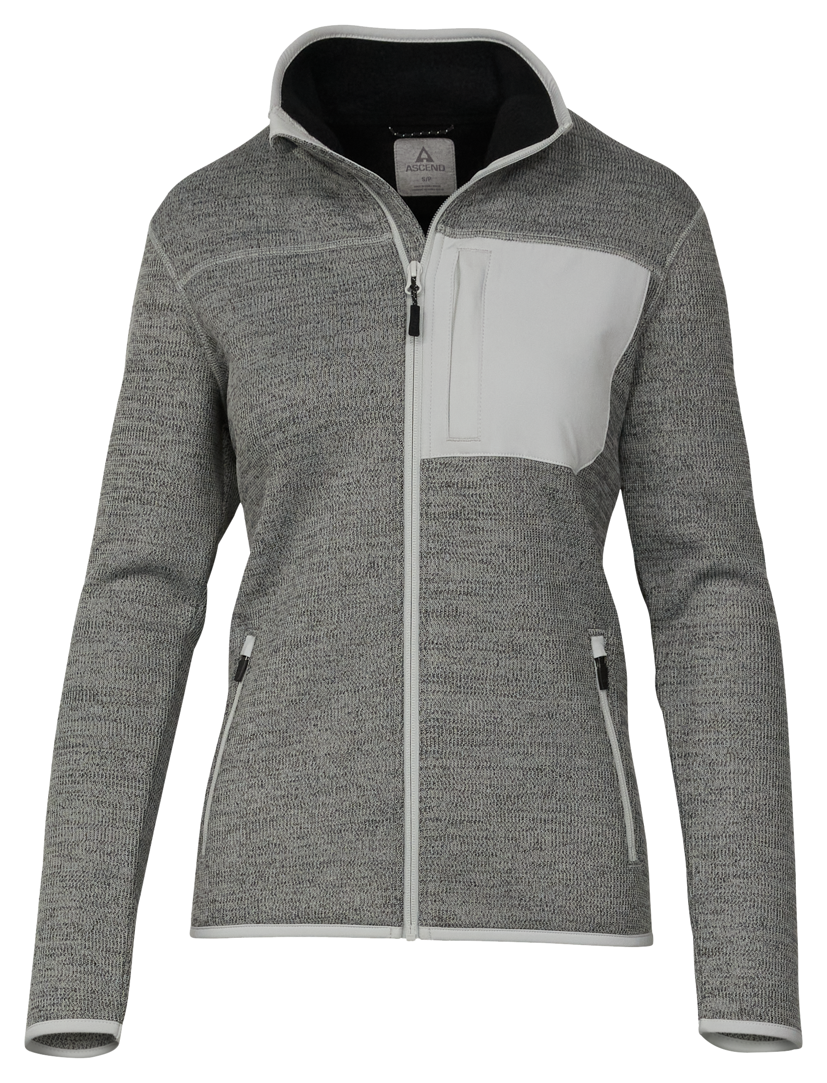 Image of Ascend Exploration Zippered Sweater Fleece Jacket for Ladies - Monument/HighRise - S