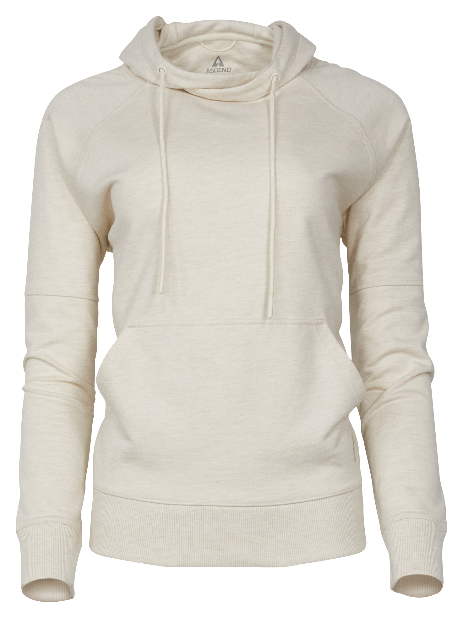 Image of Ascend To and Fro Cross-Neck Long-Sleeve Hoodie - Winter/White