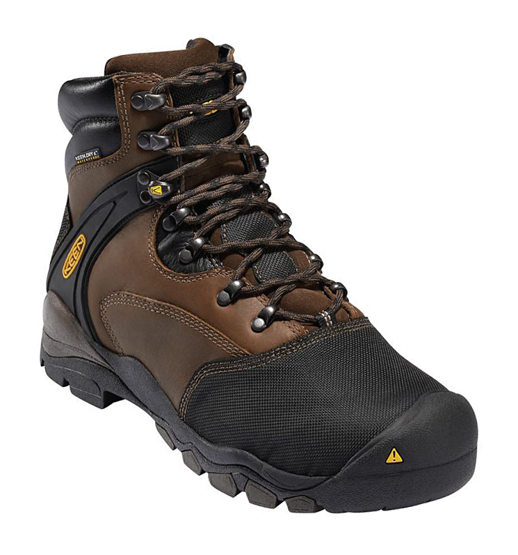 Image of KEEN Utility Louisville Waterproof Steel Toe Work Boots with MET Guard for Men - Slate Black - 8M