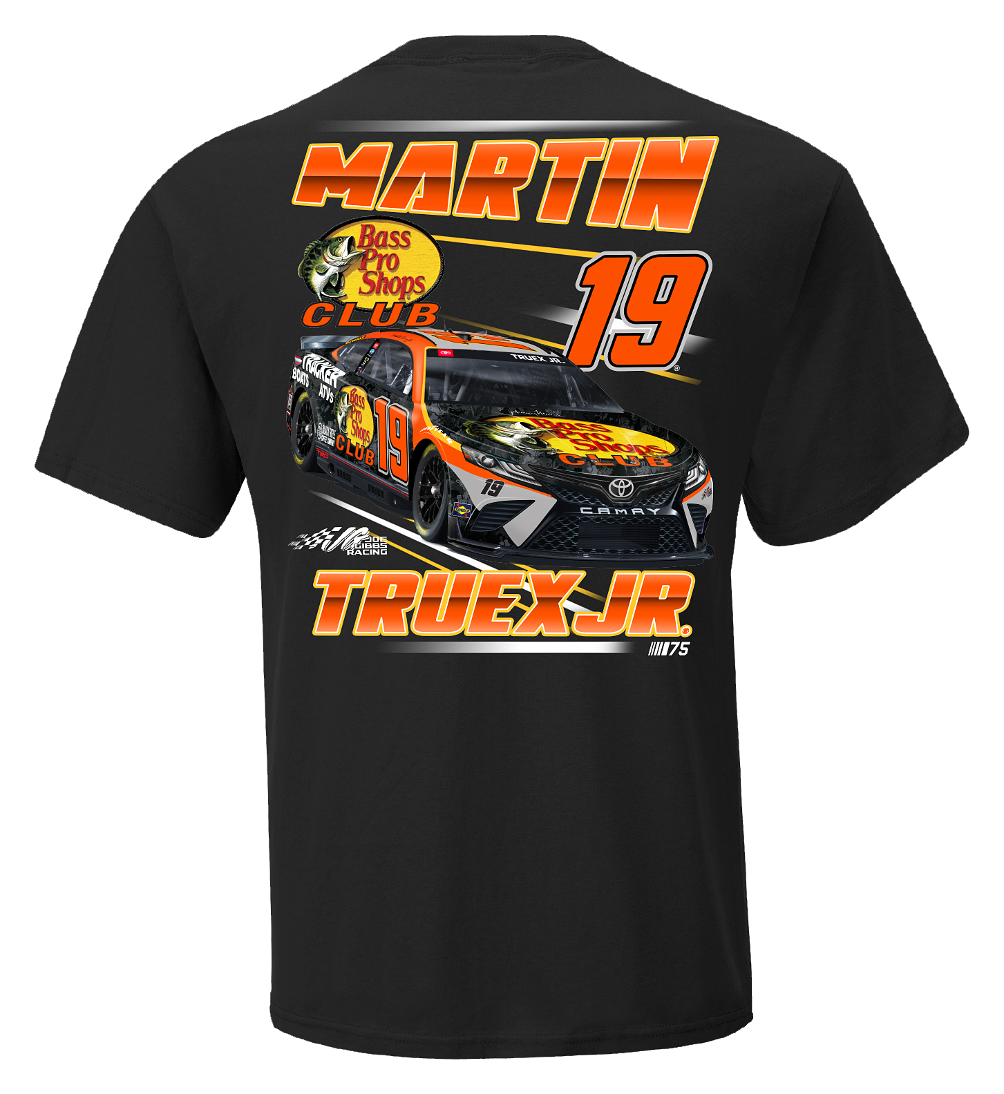 Image of Bass Pro Shops NASCAR Martin Truex Jr. #19 Racer Short-Sleeve T-Shirt for Men - Black - M