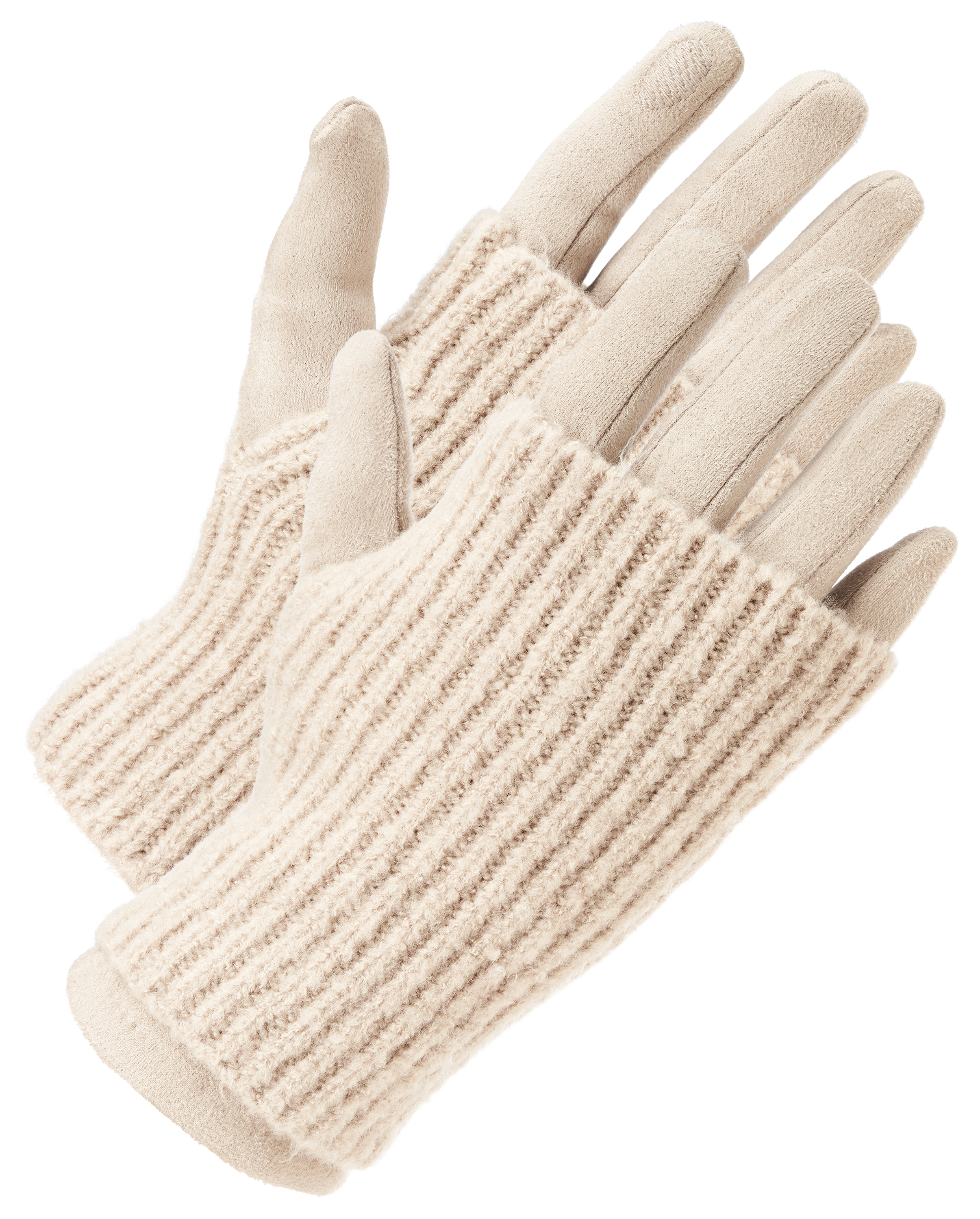 Image of Natural Reflections Double-Up 2-In-1 Gloves for Ladies - Oatmeal