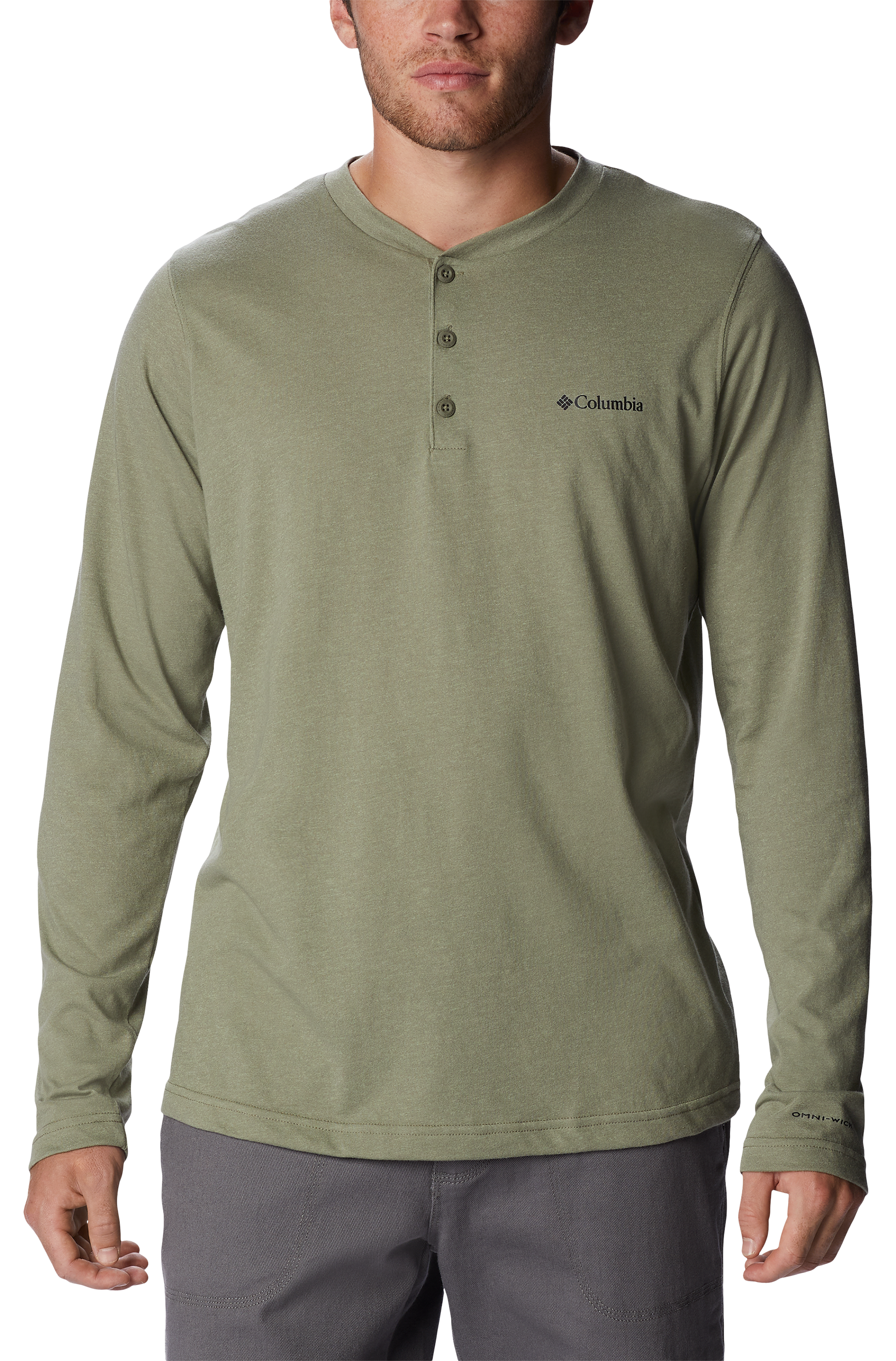 Columbia Thistletown Hills Long-Sleeve Henley for Men - Stone Green Heather