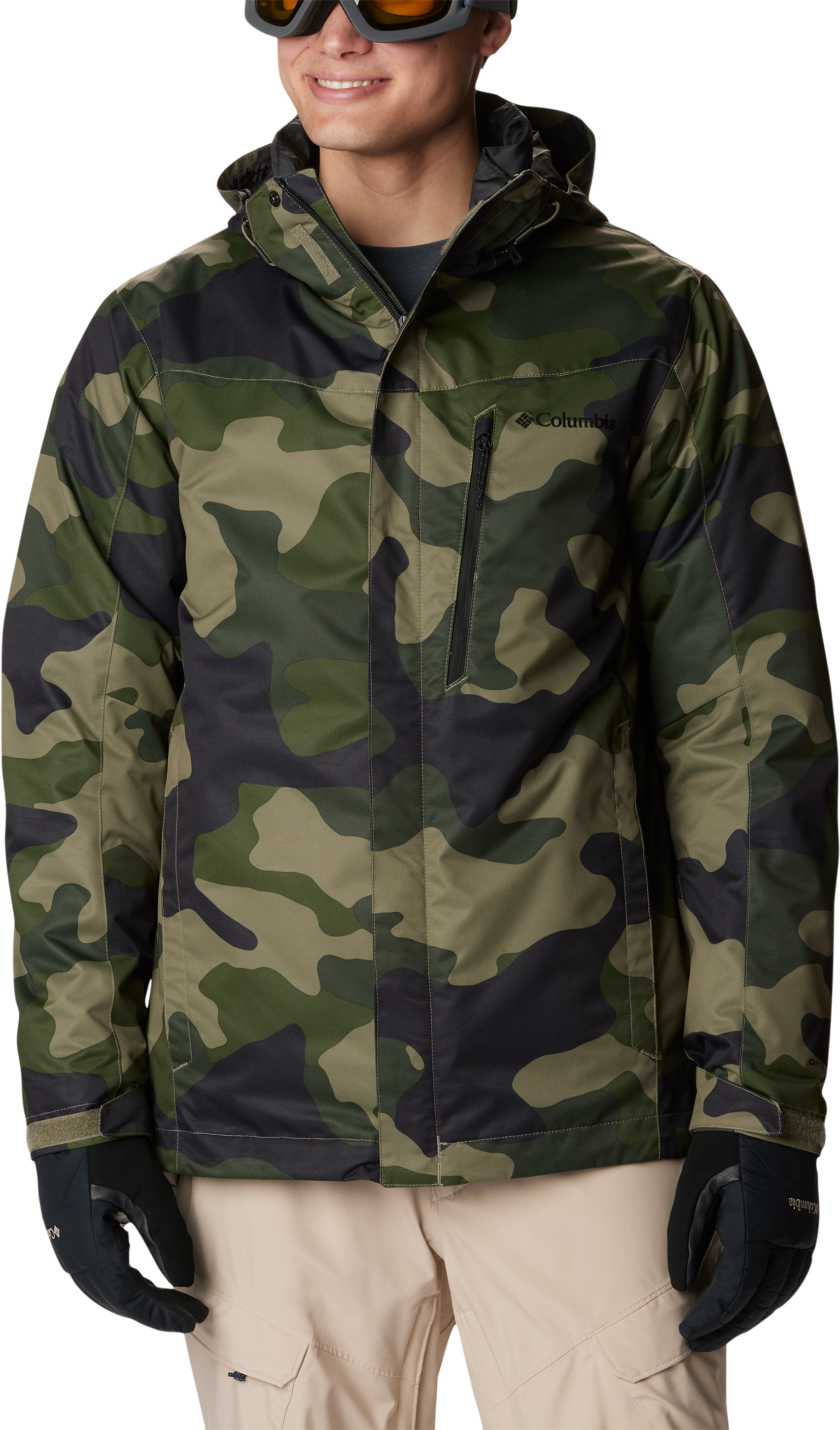 Image of Columbia Whirlibird IV Interchange Jacket for Men - Stone Green Mod Camo Print - S