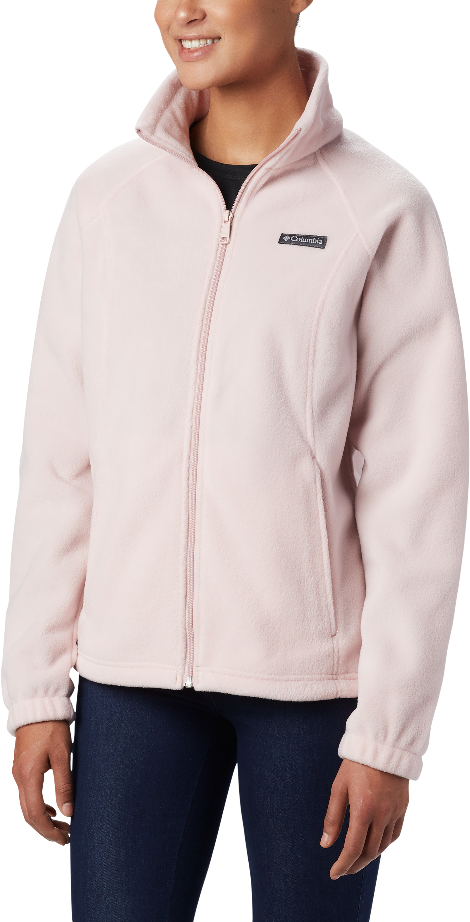 Image of Columbia Benton Springs Full-Zip Fleece Jacket for Ladies - Dusty Pink - L