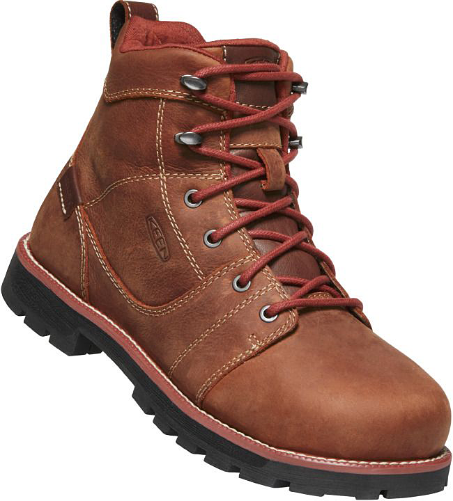 Image of KEEN Utility Seattle Waterproof Aluminum Toe Work Boots for Ladies - Gingerbread/Black - 5.5W