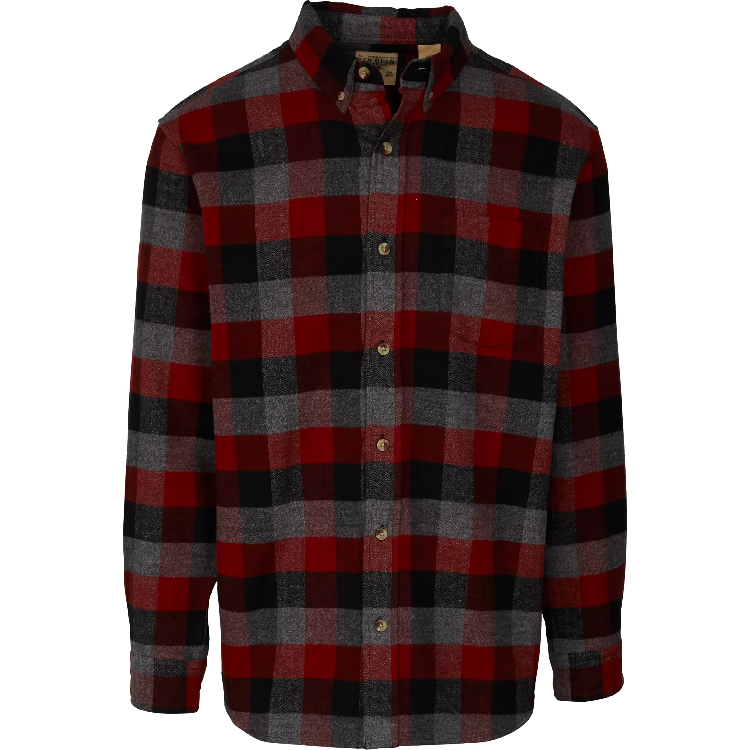 Image of RedHead Ultimate Flannel Long-Sleeve Shirt - Red Black Buffalo