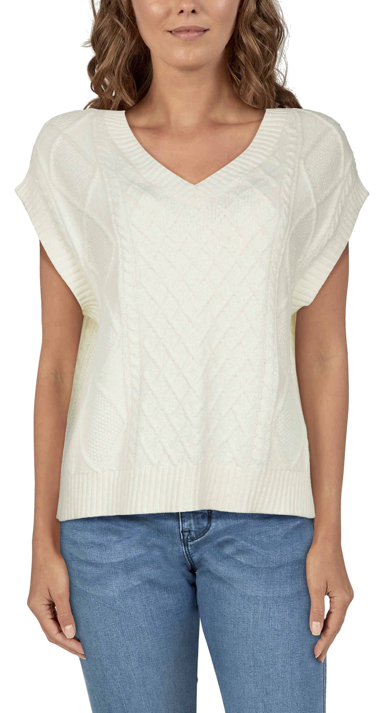 Natural Reflections Cable Sweater Vest for Ladies