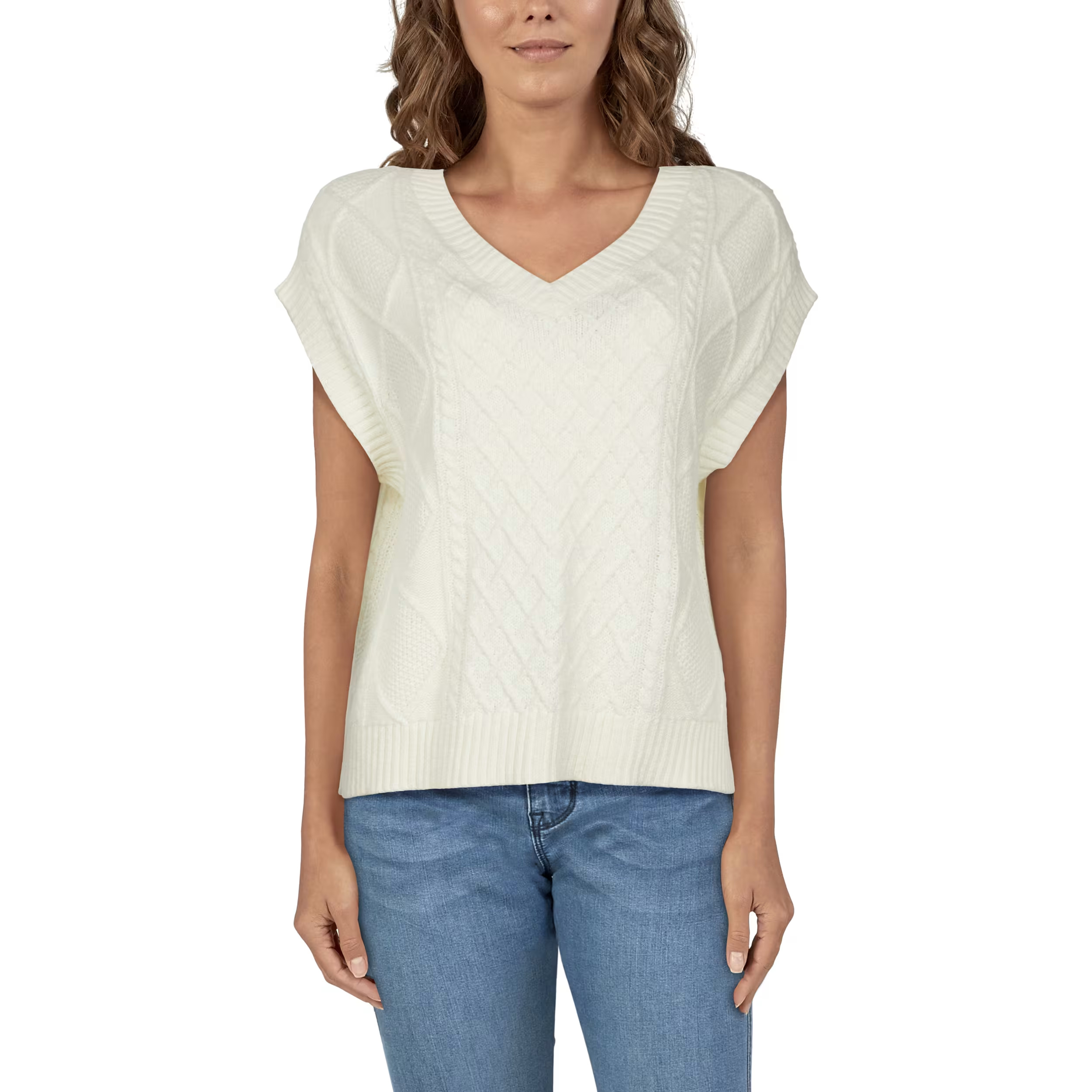 NATURAL REFLECTIONS Cable Sweater Vest