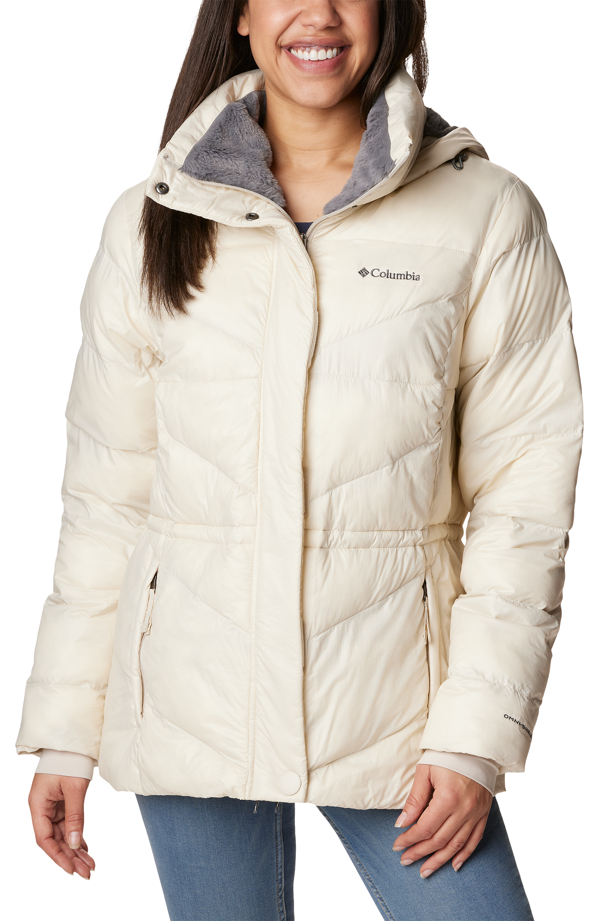 Image of Columbia Peak to Park II Insulated Hooded Jacket for Ladies - Dark Stone Gunmetal - S