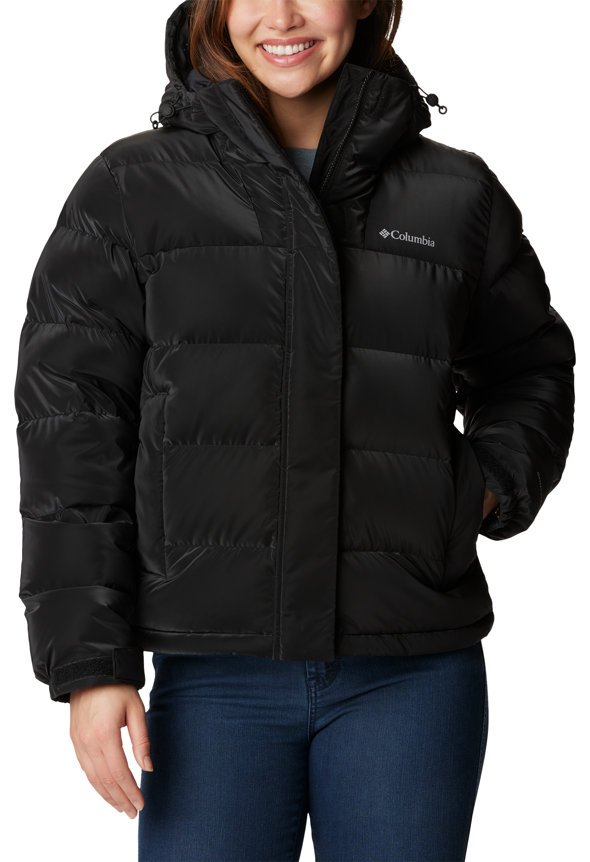 Image of Columbia Bulo Point II Down Jacket for Ladies - Black Velvety Sheen - XL