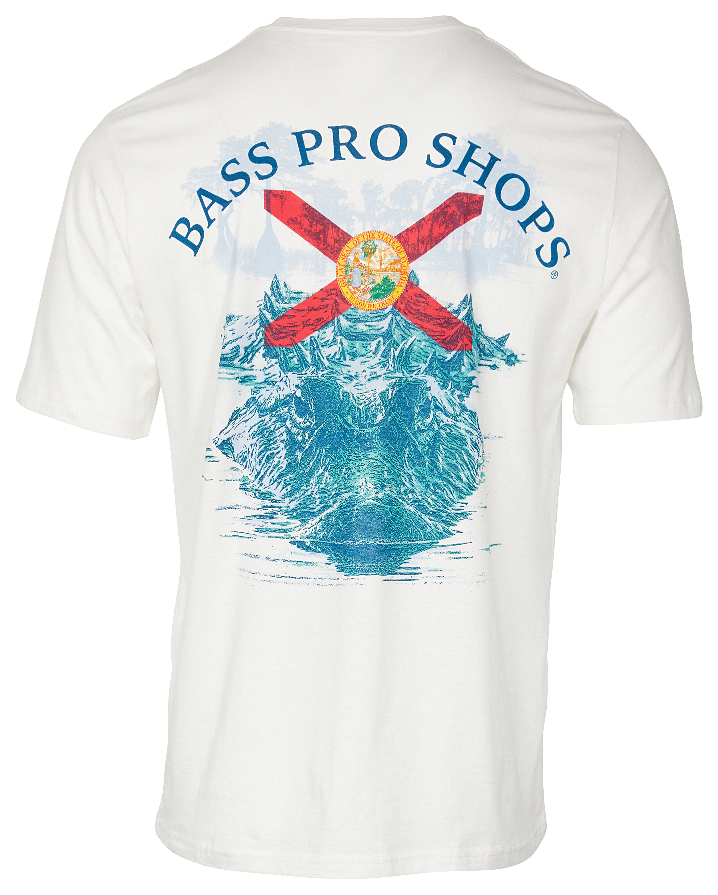 REDHEAD Fishing Shirt Mens XXL Off White Short Sleeve Bass Lures Graphic Tee